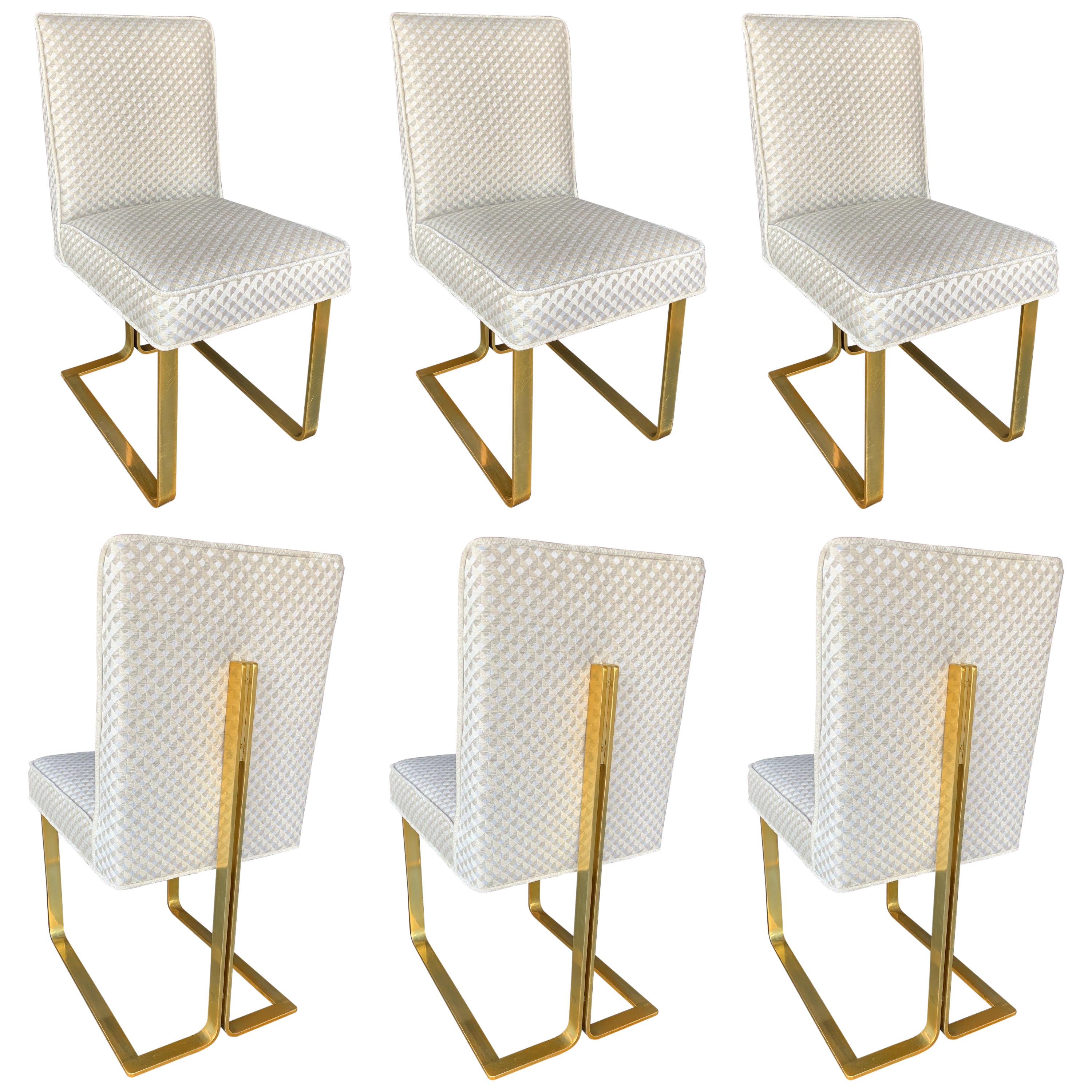 Set of Six Modern Italian Chairs For Sale