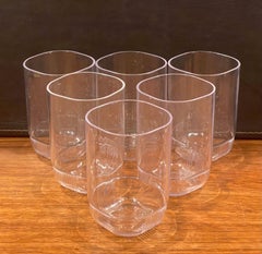 Set of Six Modern Lucite Drinking Glasses by Guzzini