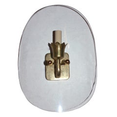 Set of Six Moderne Glass Shield Sconces, Sold per Pair