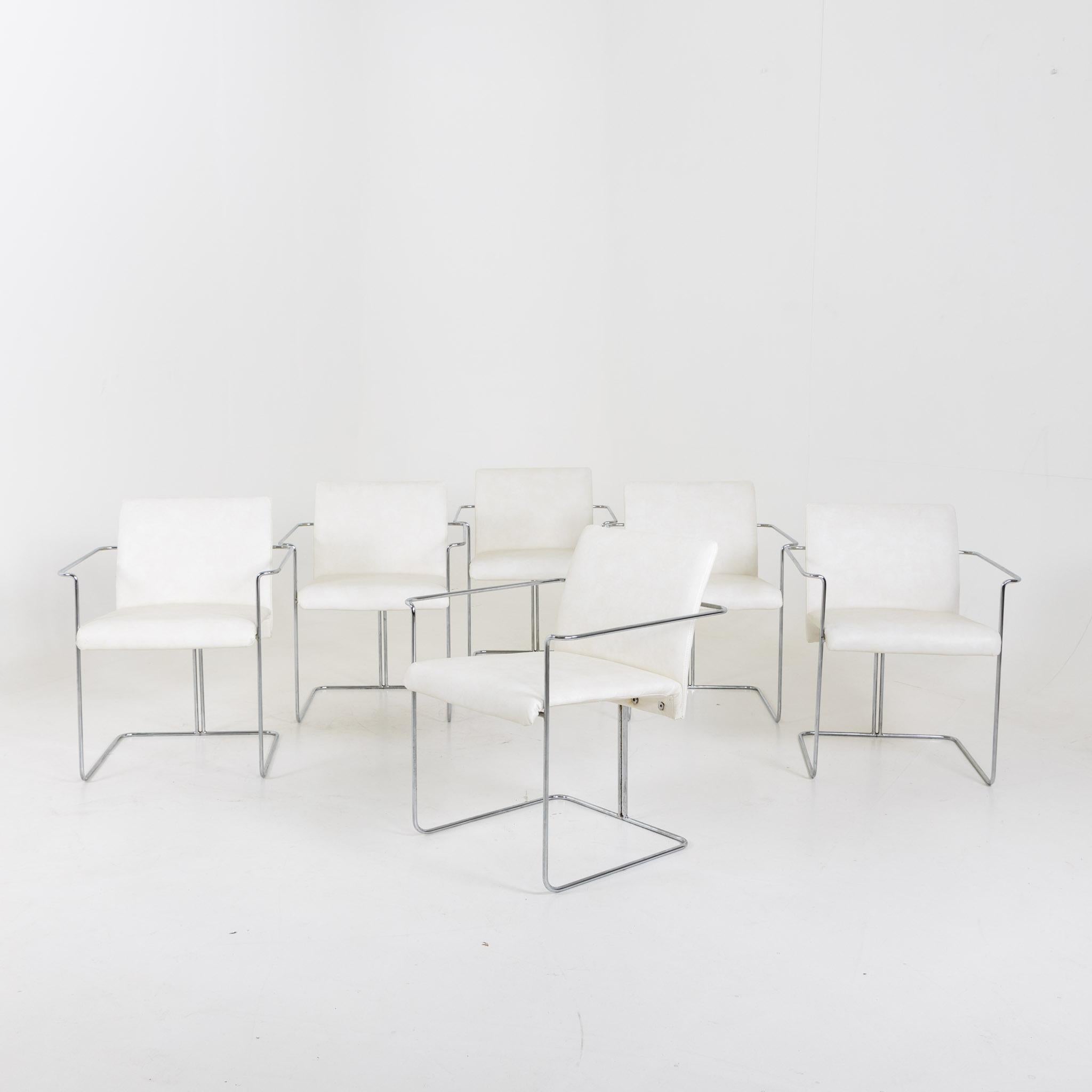 Late 20th Century Set of Six Modernist Chairs by Ernesto Radaelli For Sale