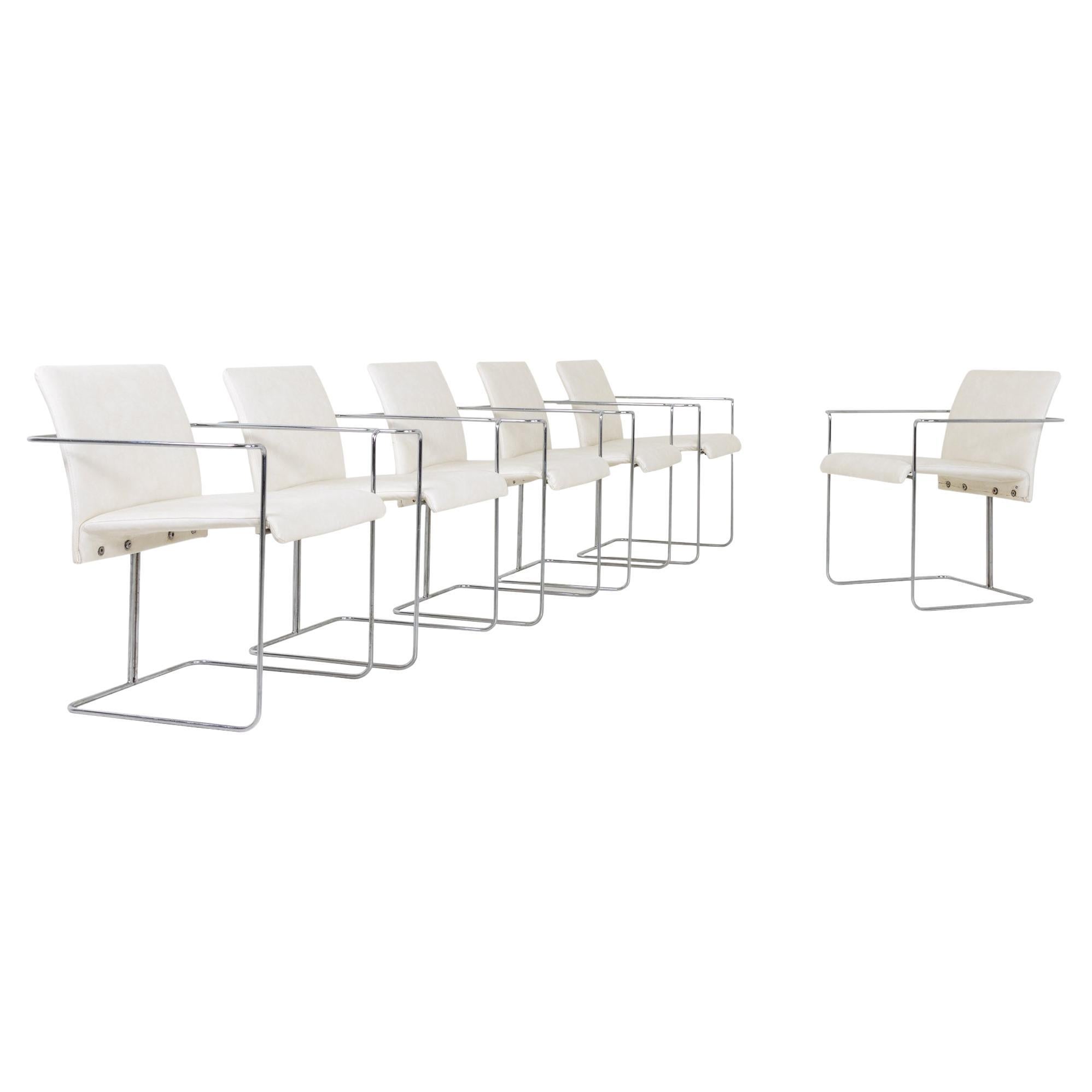 Set of Six Modernist Chairs by Ernesto Radaelli For Sale