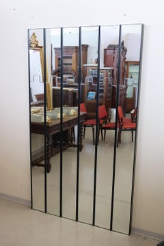Set of Six Modular "Gronda" Italian Design Mirrors by Luciano Bertoncini, 1970s
