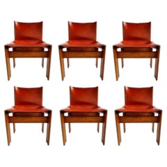 Set of six Monk Chairs design Afra & Tobia Scarpa for Molteni, Italy, 1974