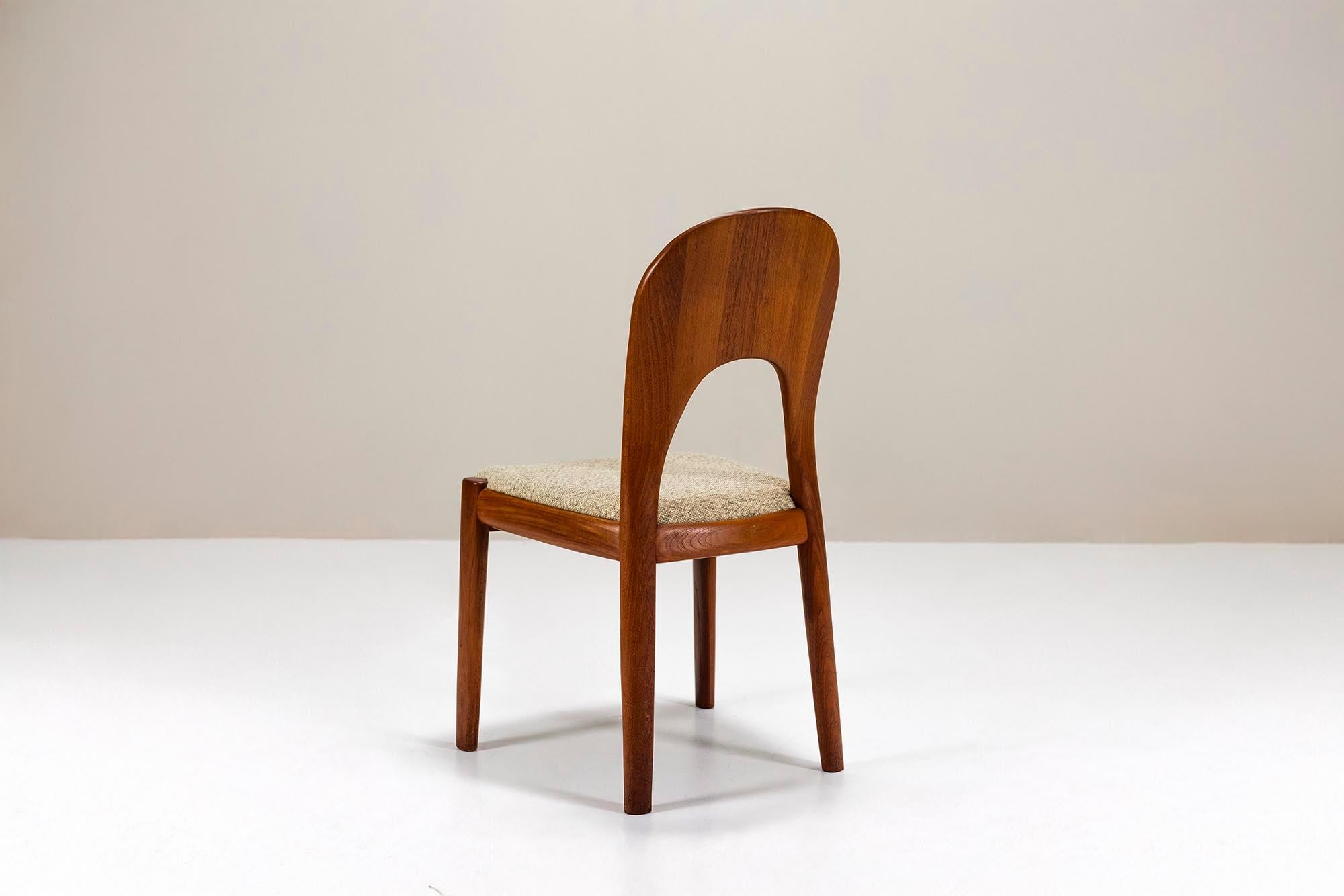 Danish Set of Six 'Morten' Dining Chair by Niels Koefoed, Denmark 1960s