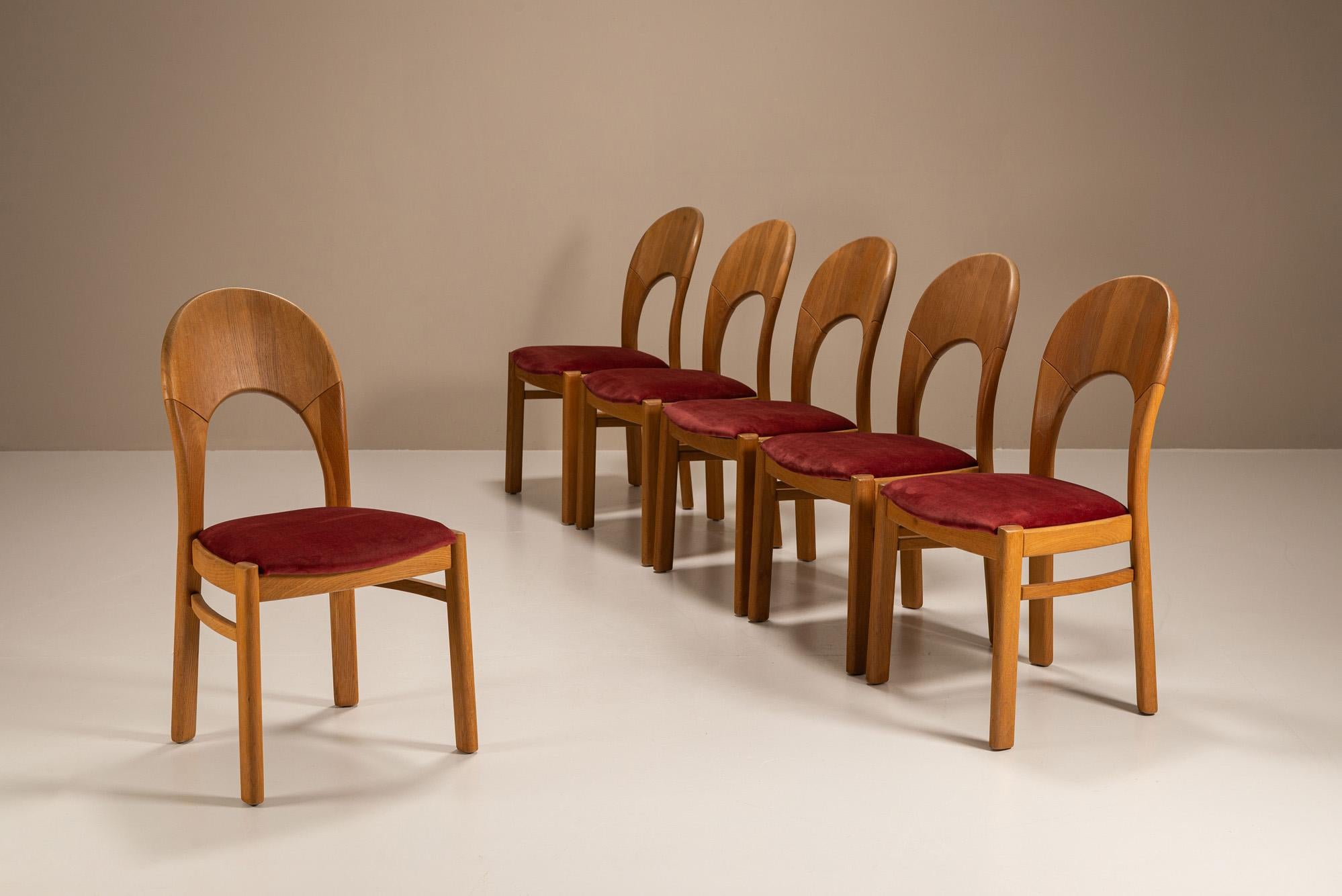 Scandinavian Modern Set of Six 'Morten' Dining Chairs by Niels Koefoed, Denmark 1960s For Sale
