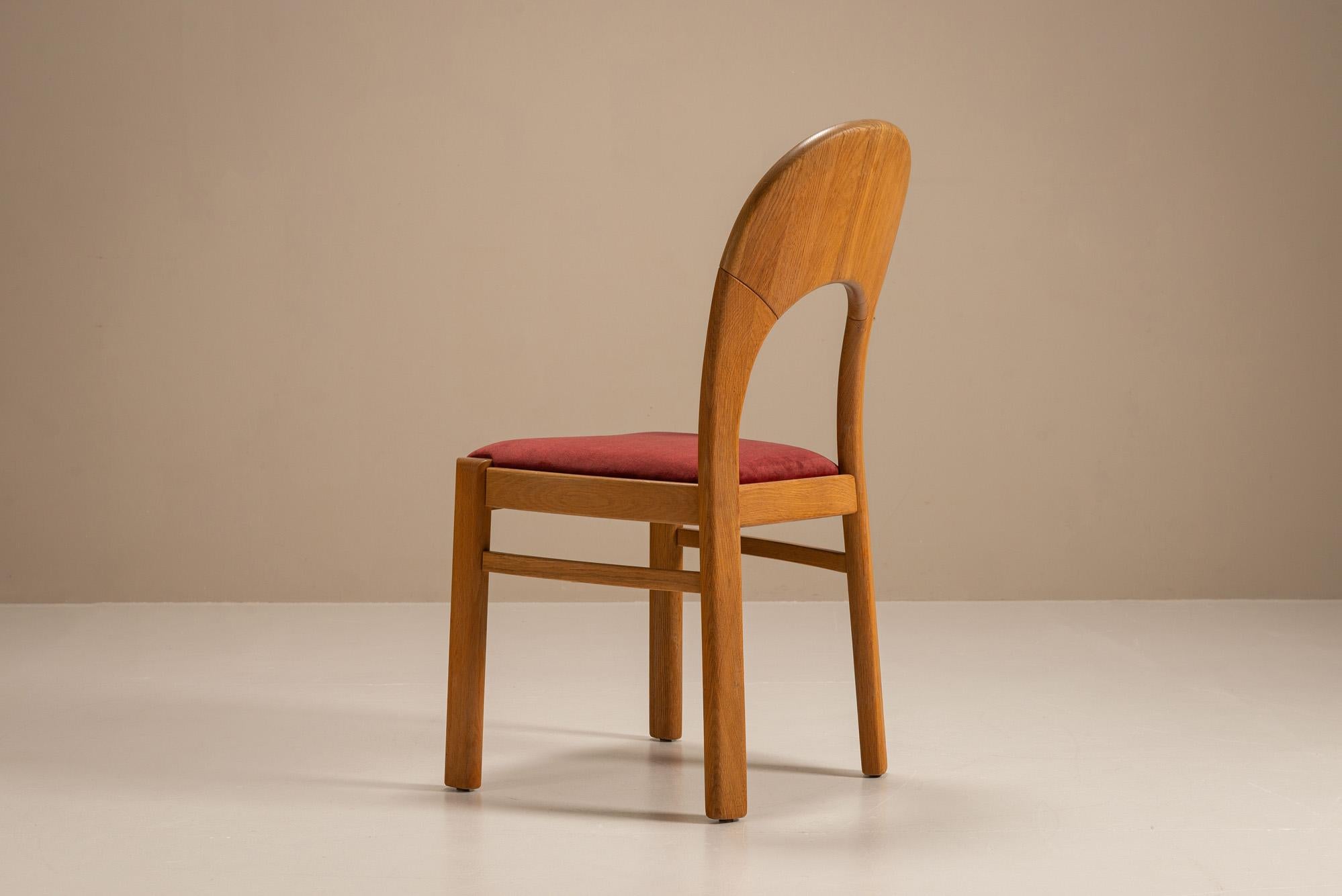 Fabric Set of Six 'Morten' Dining Chairs by Niels Koefoed, Denmark 1960s For Sale
