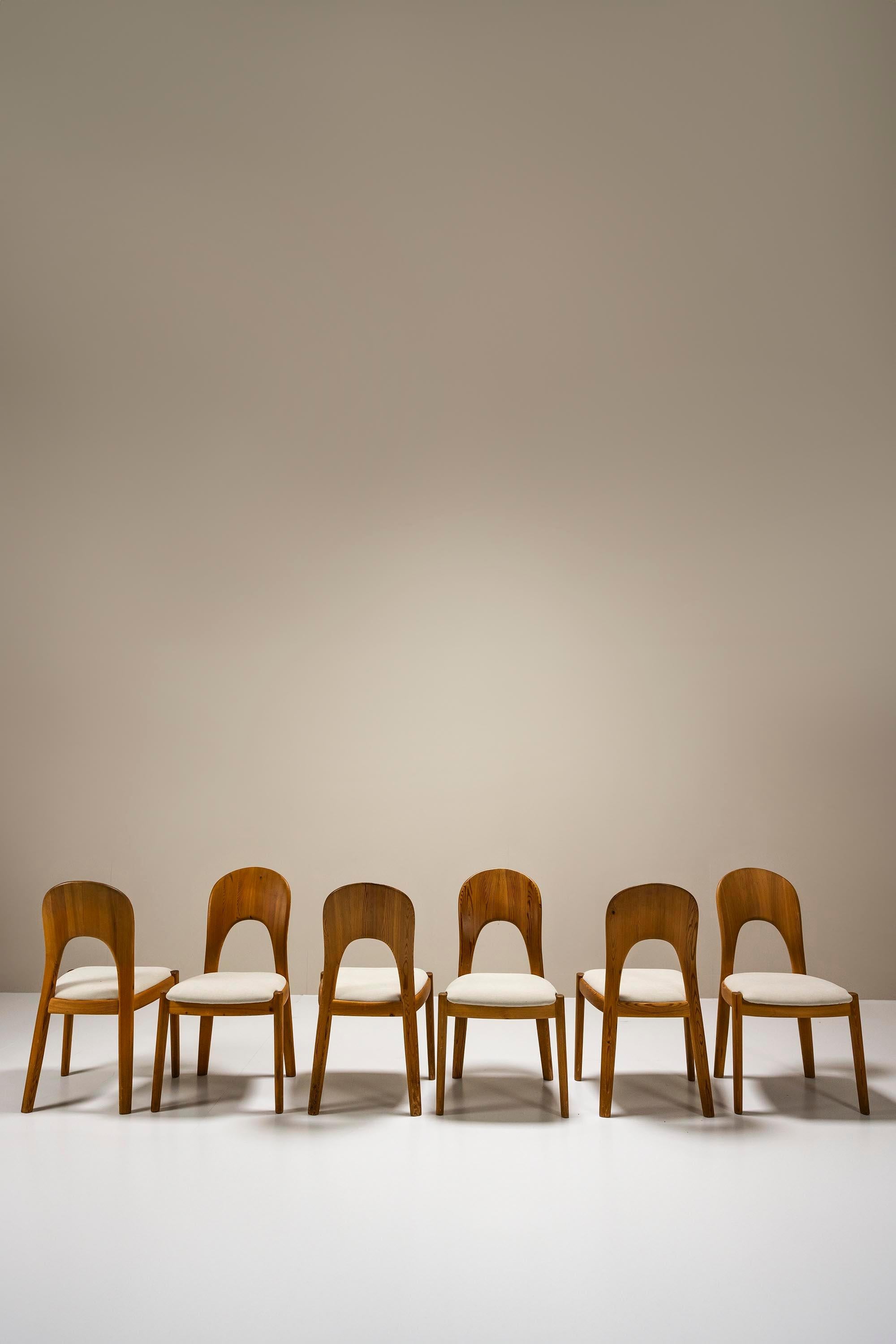 Set of Six 'Morten' Dining Chairs In Teak By Niels Kofoed, Denmark 1960s In Good Condition In Hellouw, NL