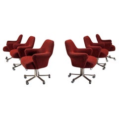 Set of Six Moscatelli ‘Dolly’ Swivel Dining Chairs for Formanova, Italy 1970s