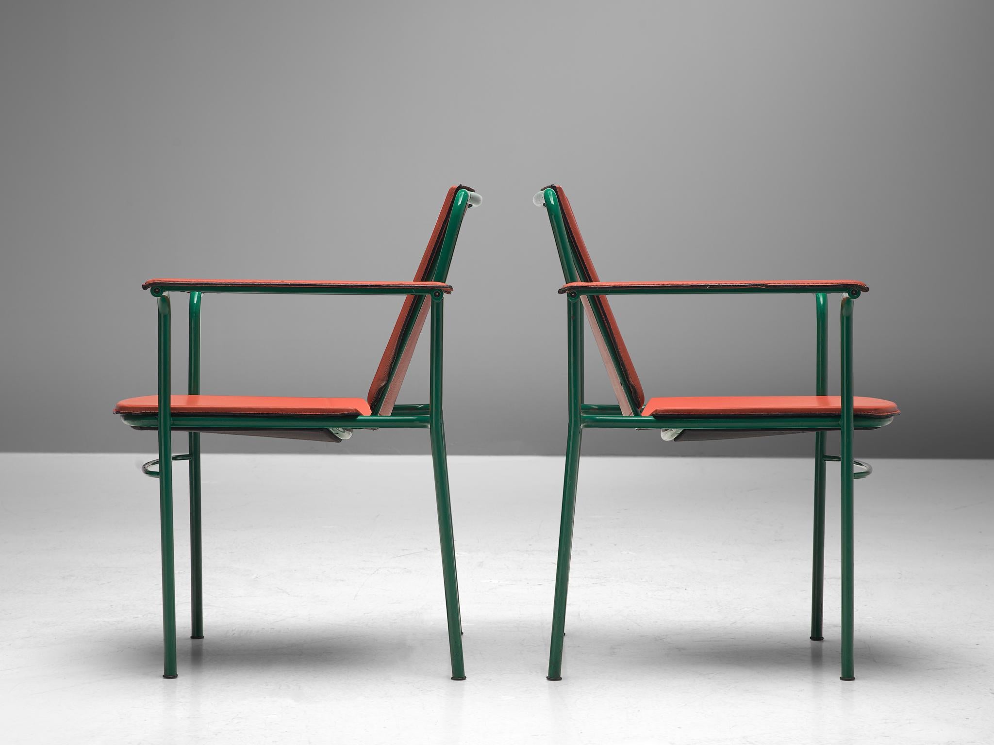 Post-Modern Set of Six 'Movie' Chairs by Mario Marenco for Poltrona Frau