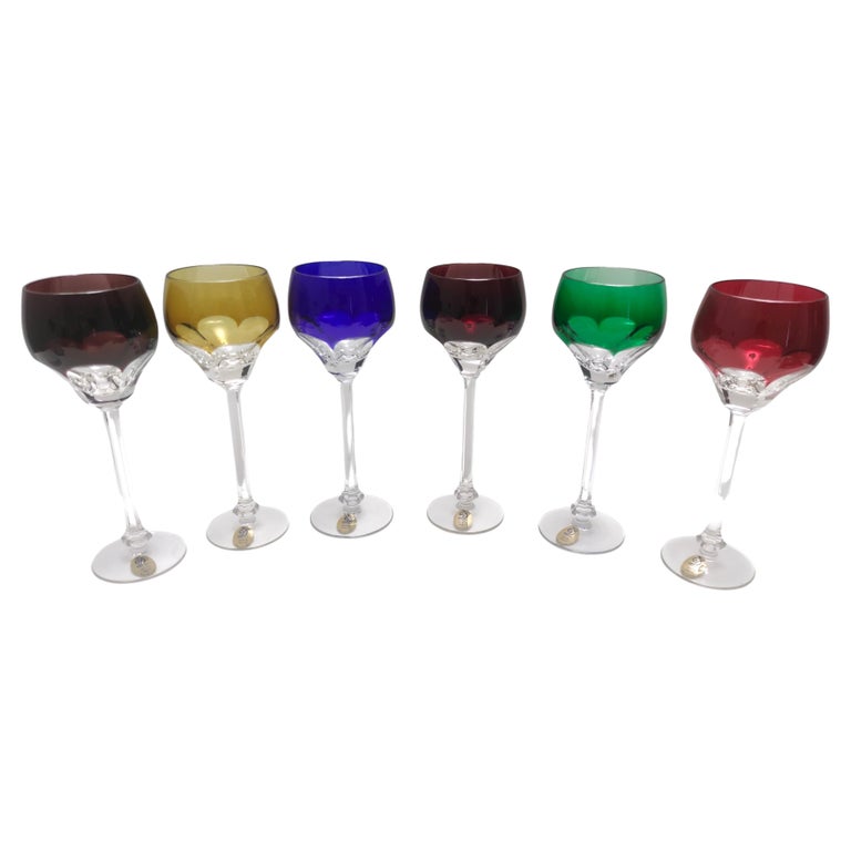 Set di sei bicchieri da bere in cristallo di Boemia multicolore di Dresden  Crystal su 1stDibs | bicchieri di cristallo pregiati, servizio bicchieri  cristallo di boemia prezzo, bicchieri bohemia crystal