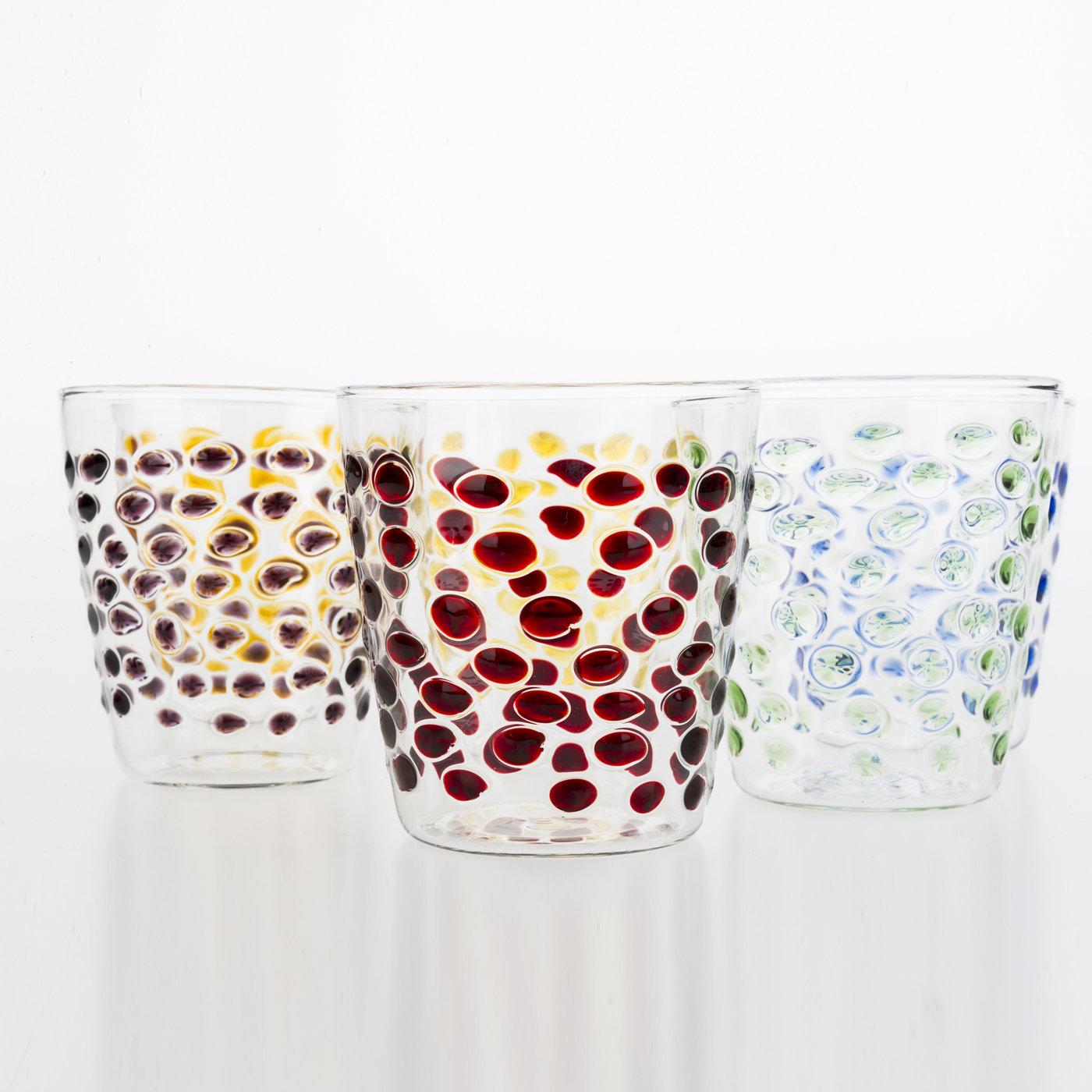 Set of Six Multicolored Bubble Glasses In New Condition For Sale In Milan, IT