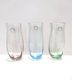 Set di sei bicchieri da bere in vetro di Murano multicolore di Vincenzo Nason, Italia