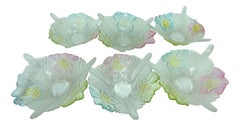 Set of Six Murano Art Glass Finger Food Bowls Vintage, Italy, 1960s