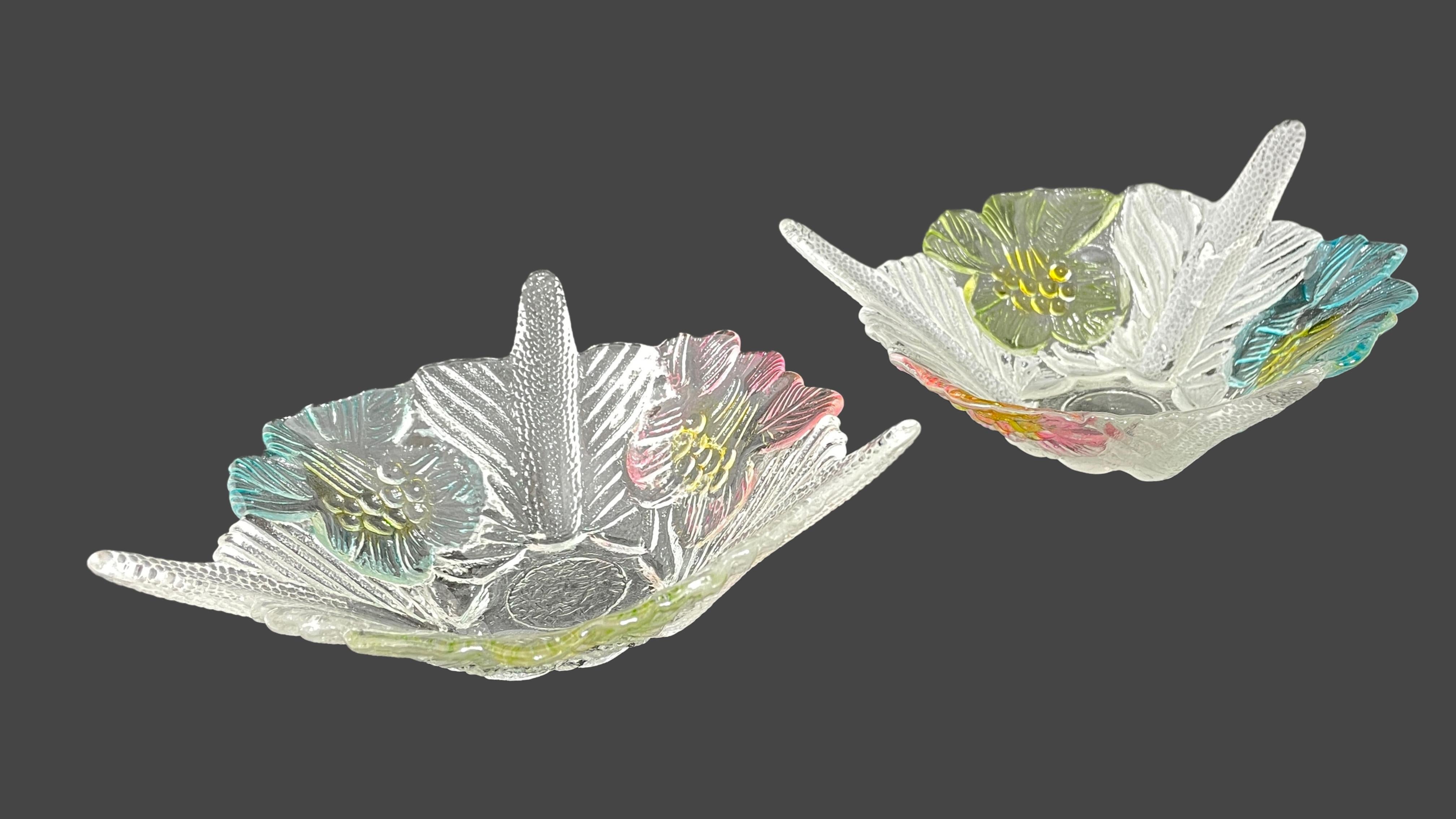Late 20th Century Set of Six Murano Art Glass Finger Food Bowls Vintage, Italy, 1960s For Sale