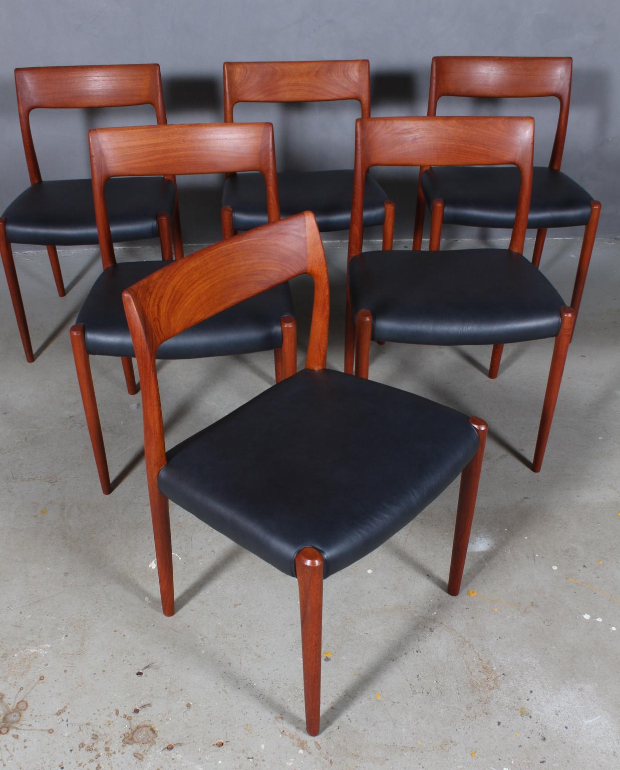 Mid-20th Century Set of Six N. O. Møller Dining Chairs