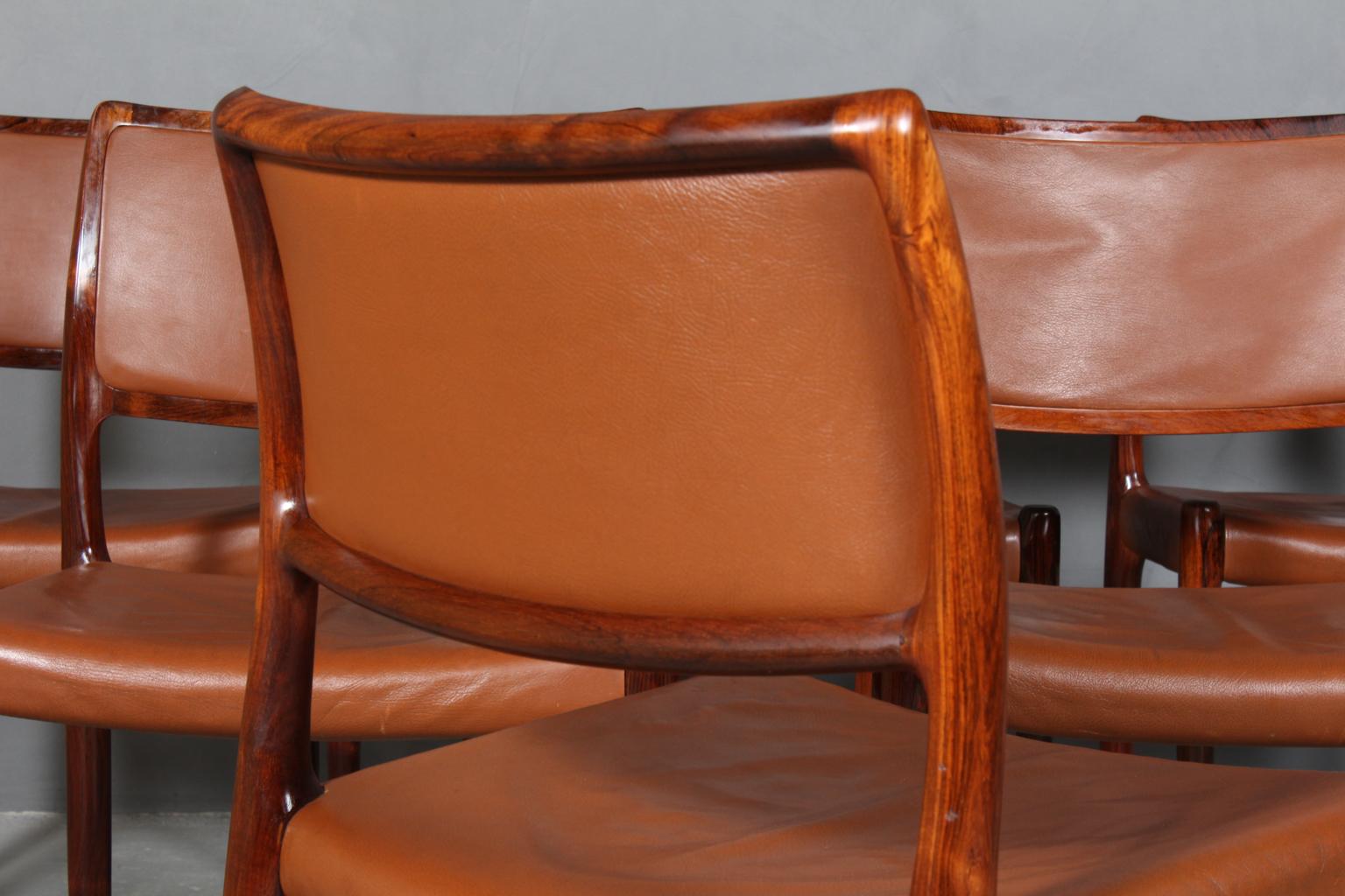Set of six N. O. Møller dining chairs 1