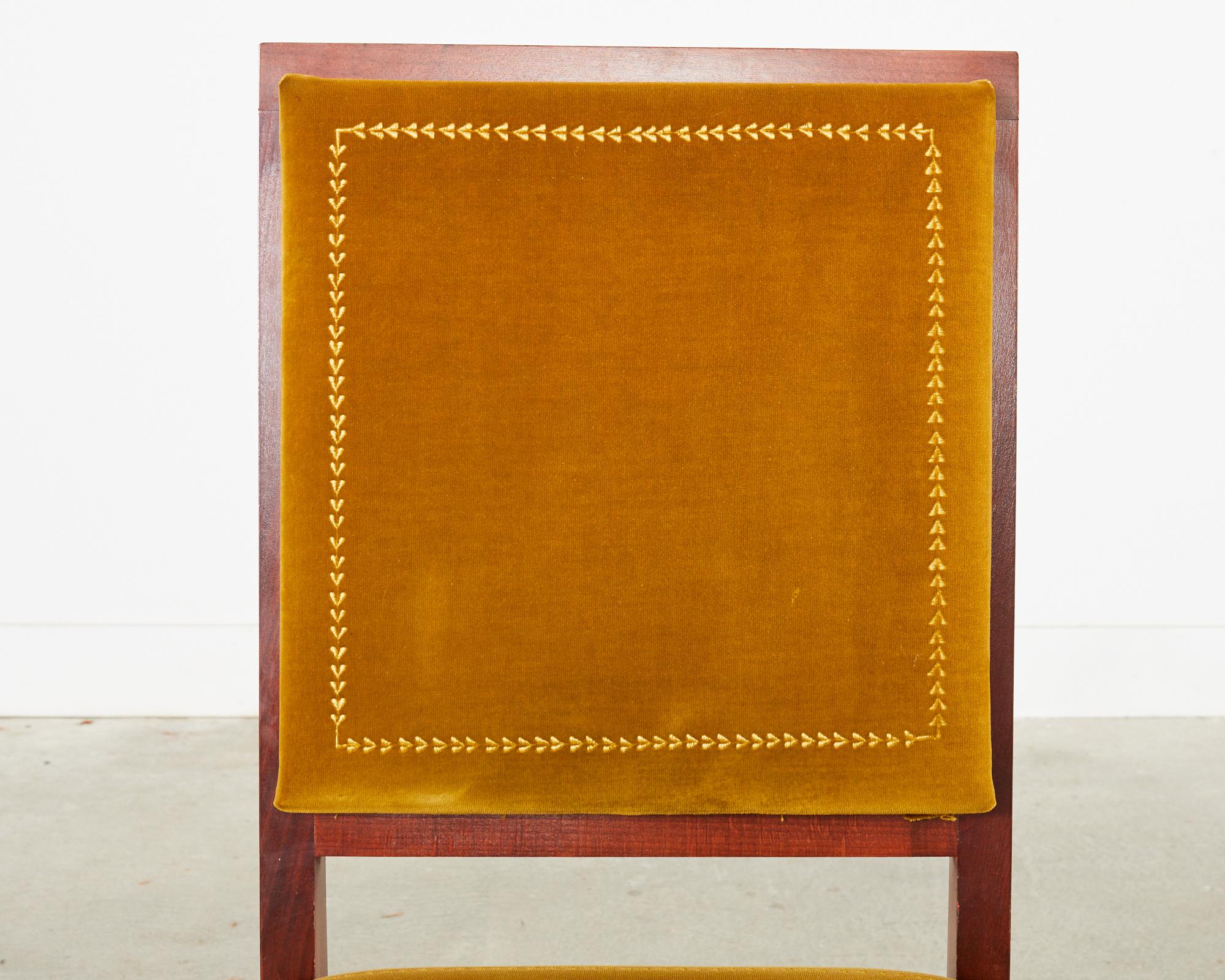 Set di sei sedie da pranzo napoleoniche in stile impero con montatura in bronzo in vendita 7