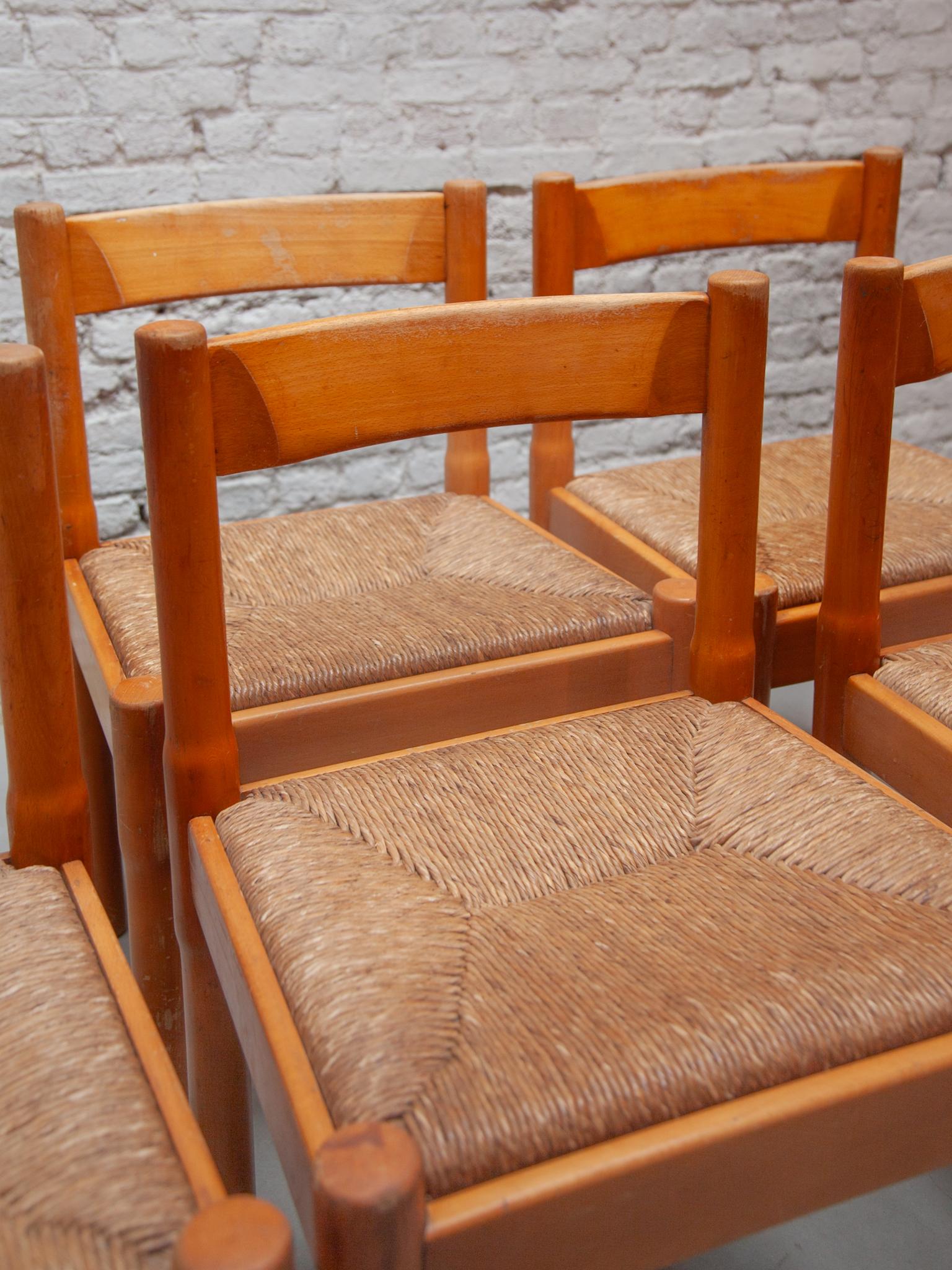 Ensemble de six chaises de salle à manger Carimate de Vico Magistretti pour Cassina  en vente 1