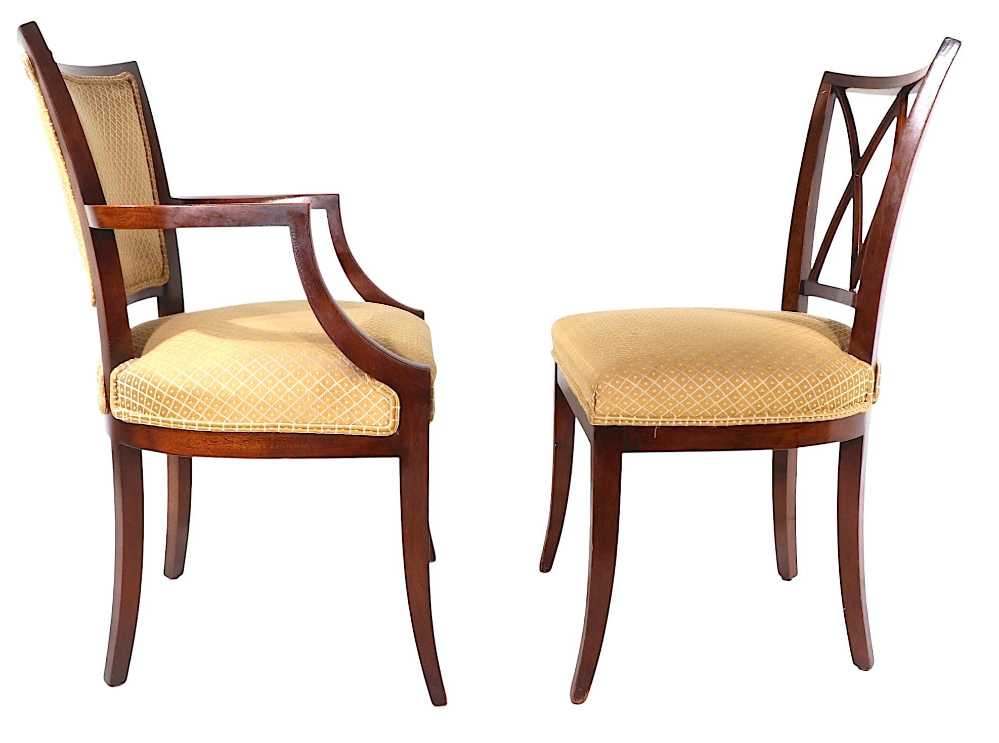 Satz von sechs Neo-Regency-Esszimmerstühlen der Baker Furniture Company zugeschrieben im Angebot 5