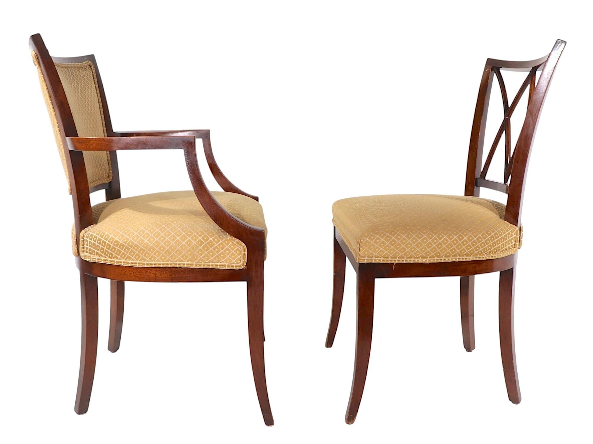 Satz von sechs Neo-Regency-Esszimmerstühlen der Baker Furniture Company zugeschrieben im Angebot 6