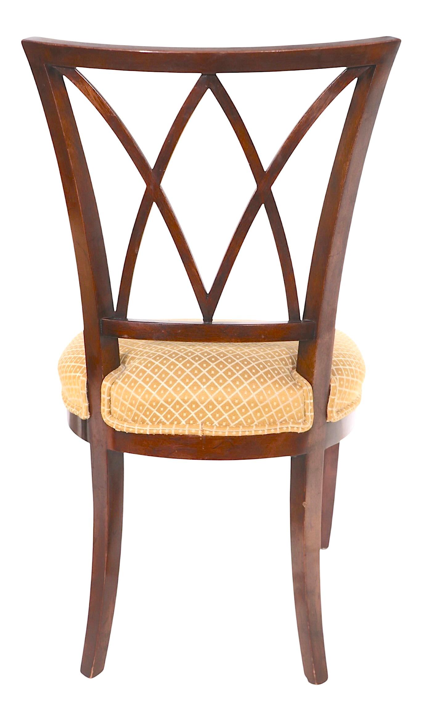 Satz von sechs Neo-Regency-Esszimmerstühlen der Baker Furniture Company zugeschrieben im Angebot 8