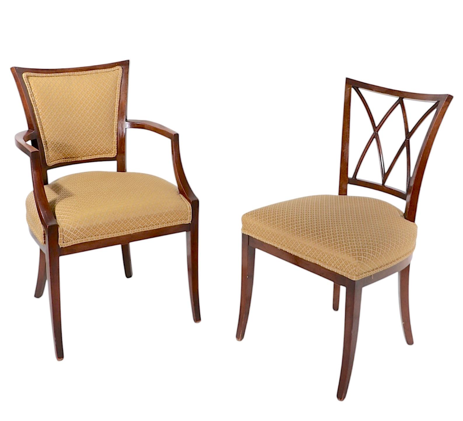 Satz von sechs Neo-Regency-Esszimmerstühlen der Baker Furniture Company zugeschrieben im Angebot 9