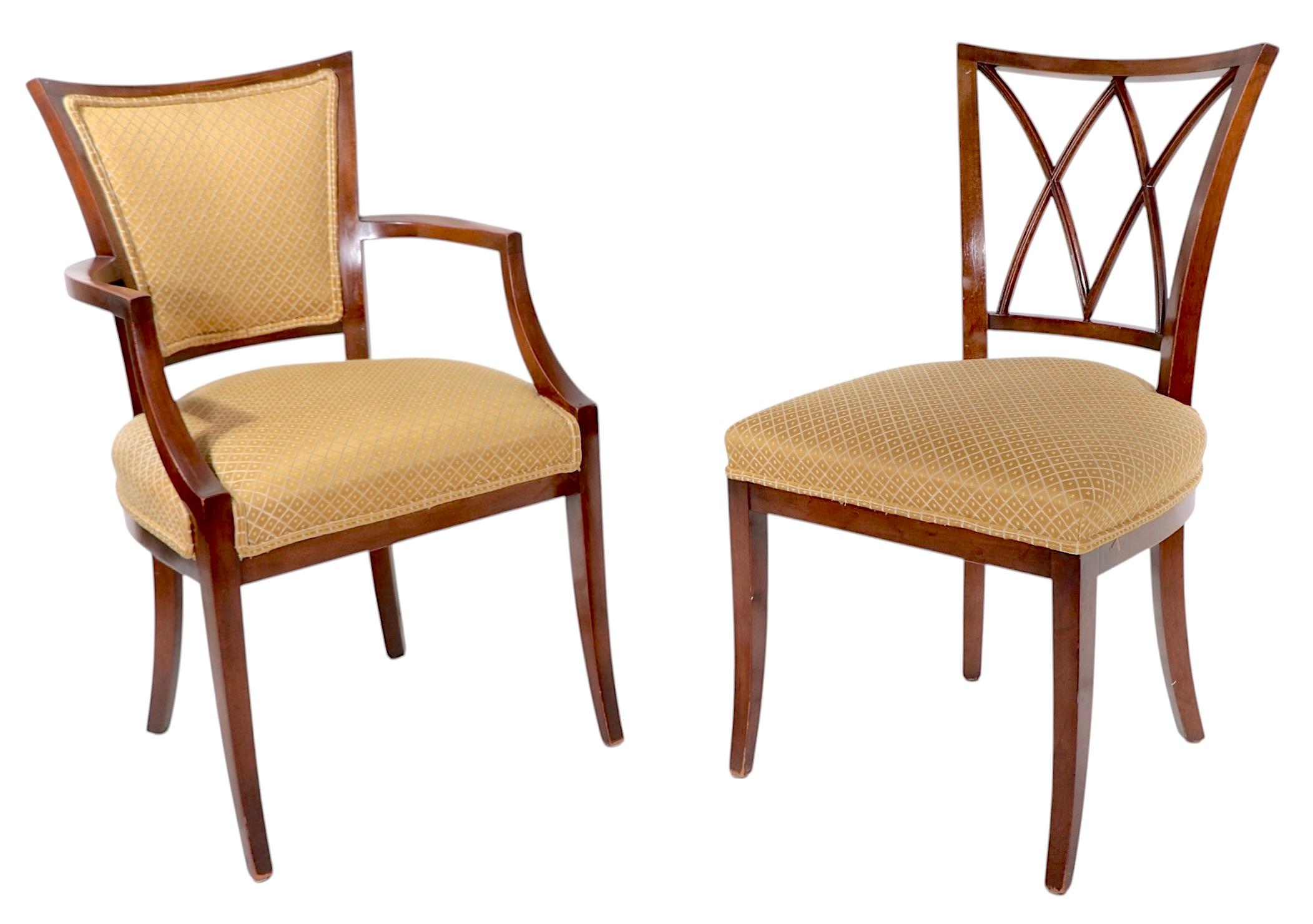 Satz von sechs Neo-Regency-Esszimmerstühlen der Baker Furniture Company zugeschrieben im Angebot 10