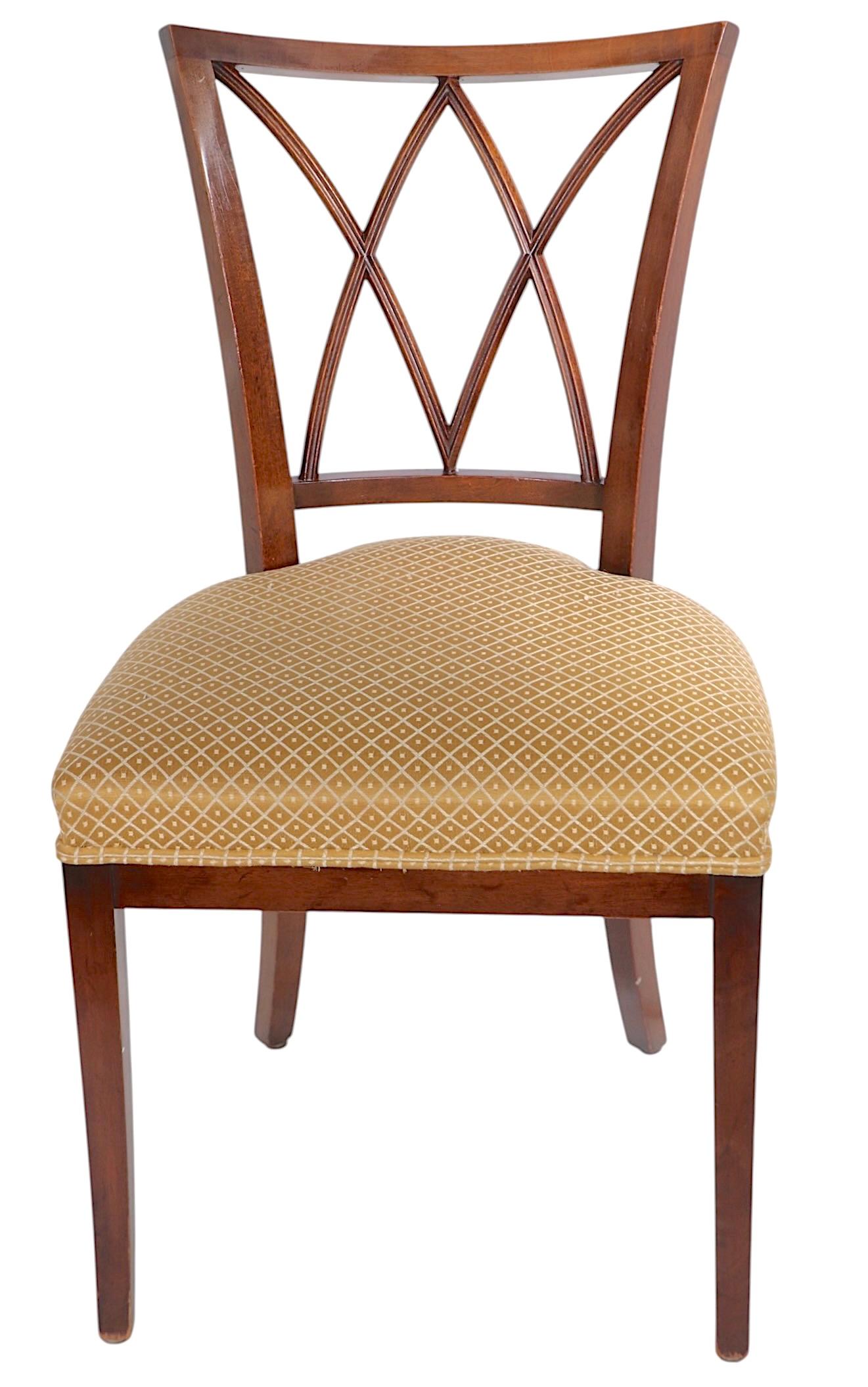 Satz von sechs Neo-Regency-Esszimmerstühlen der Baker Furniture Company zugeschrieben im Angebot 12