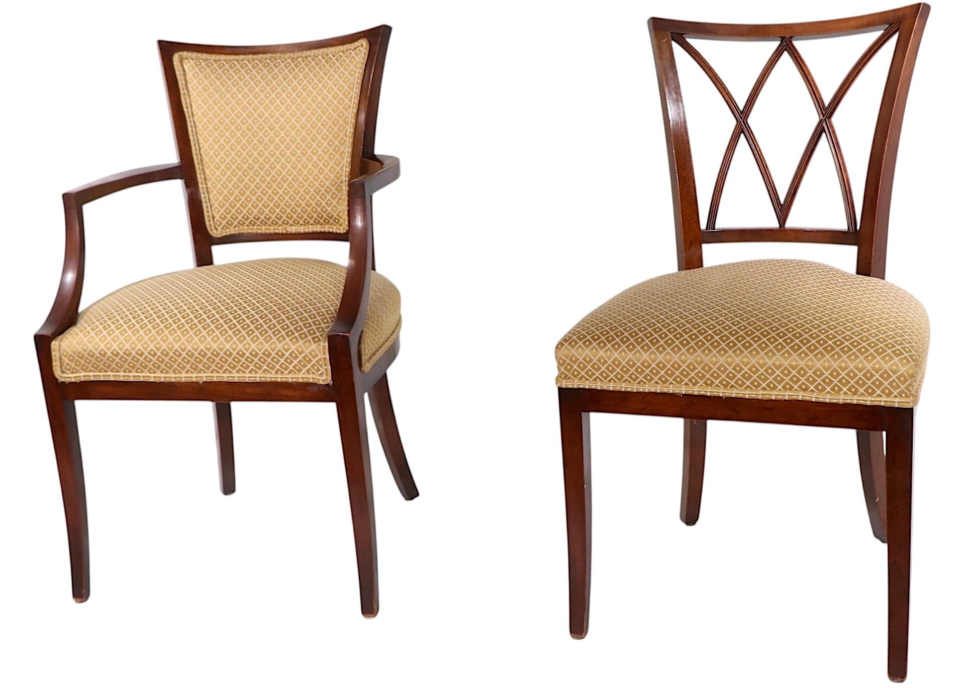 Satz von sechs Neo-Regency-Esszimmerstühlen der Baker Furniture Company zugeschrieben im Angebot 13