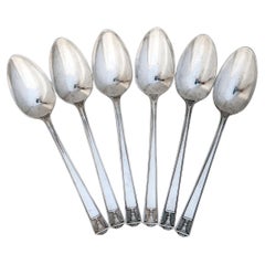 Antique Set of Six Neoclassical 20th Century teaspoons by Holmes & Edwards.