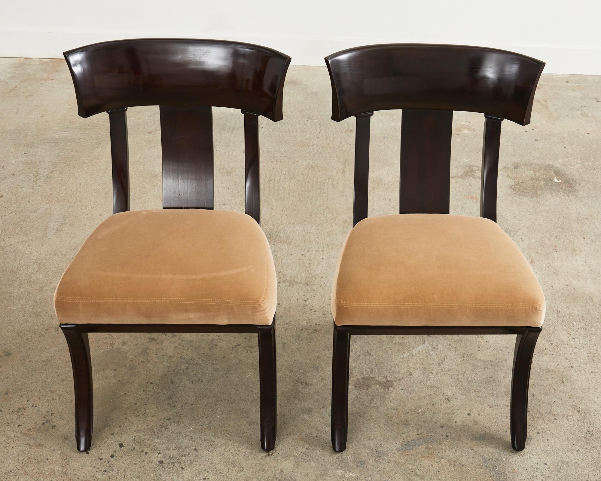 Hand-Crafted Set of Six Neoclassical Klismos Style Dining Chairs by Henredon