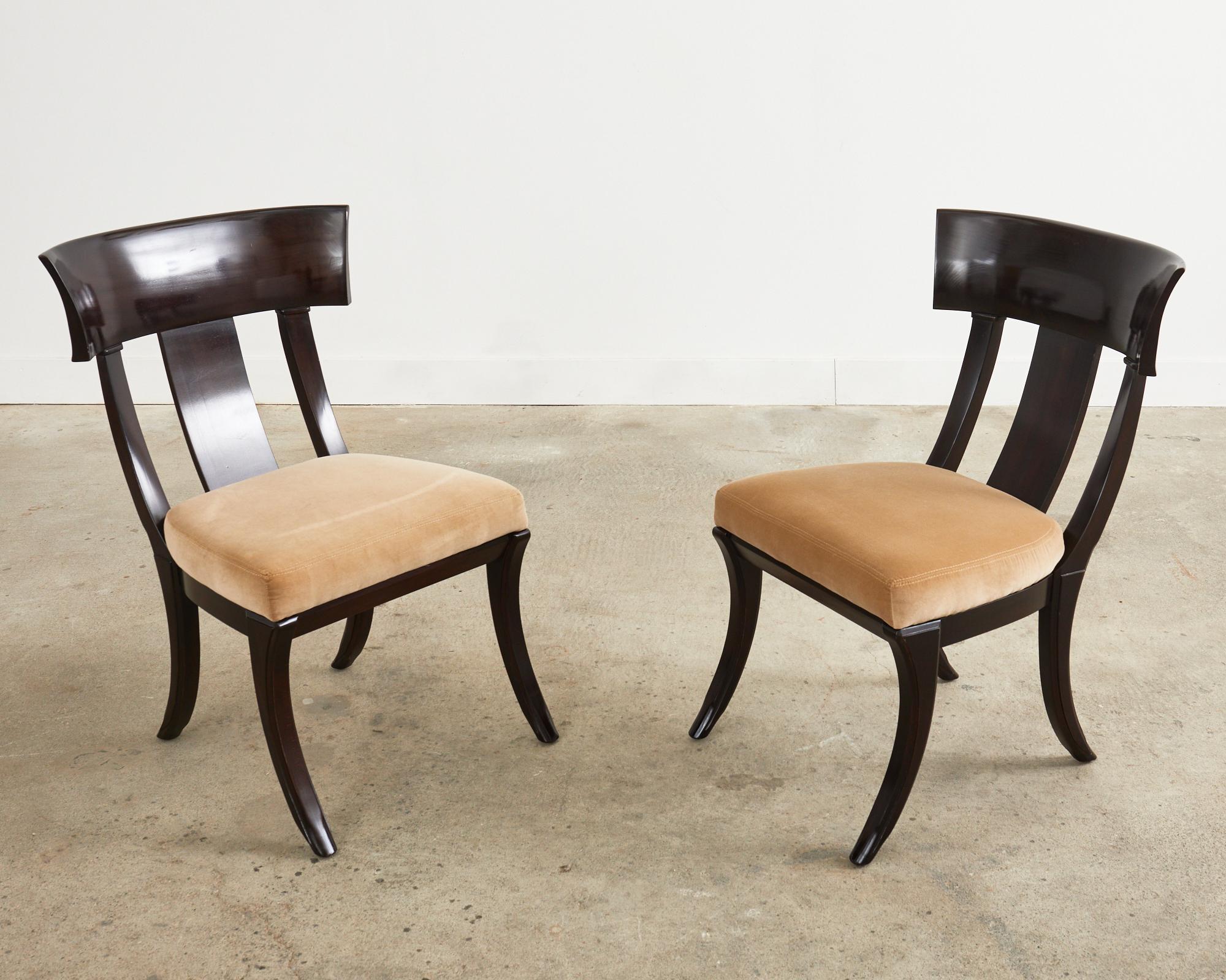 Set of Six Neoclassical Klismos Style Dining Chairs by Henredon In Good Condition In Rio Vista, CA