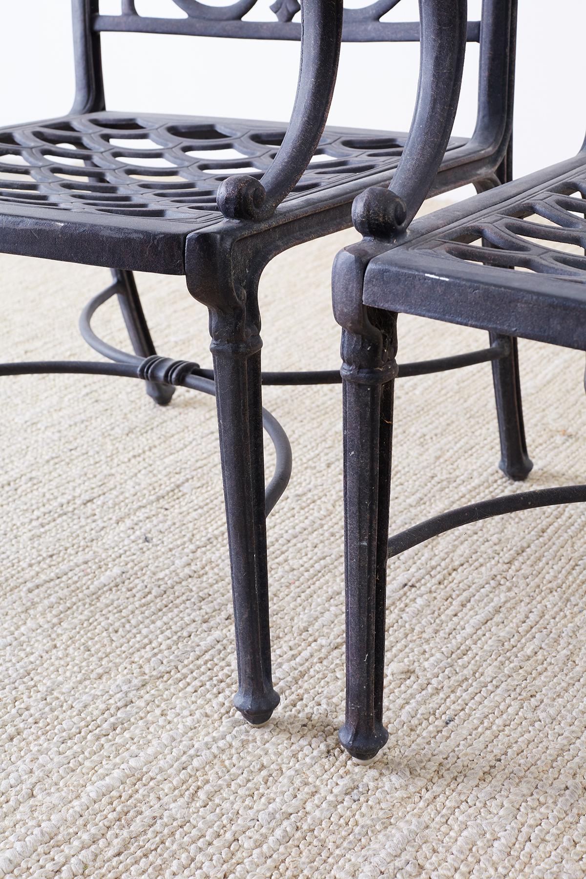 Set of Six Neoclassical Style Cast Iron Garden Chairs at 1stDibs