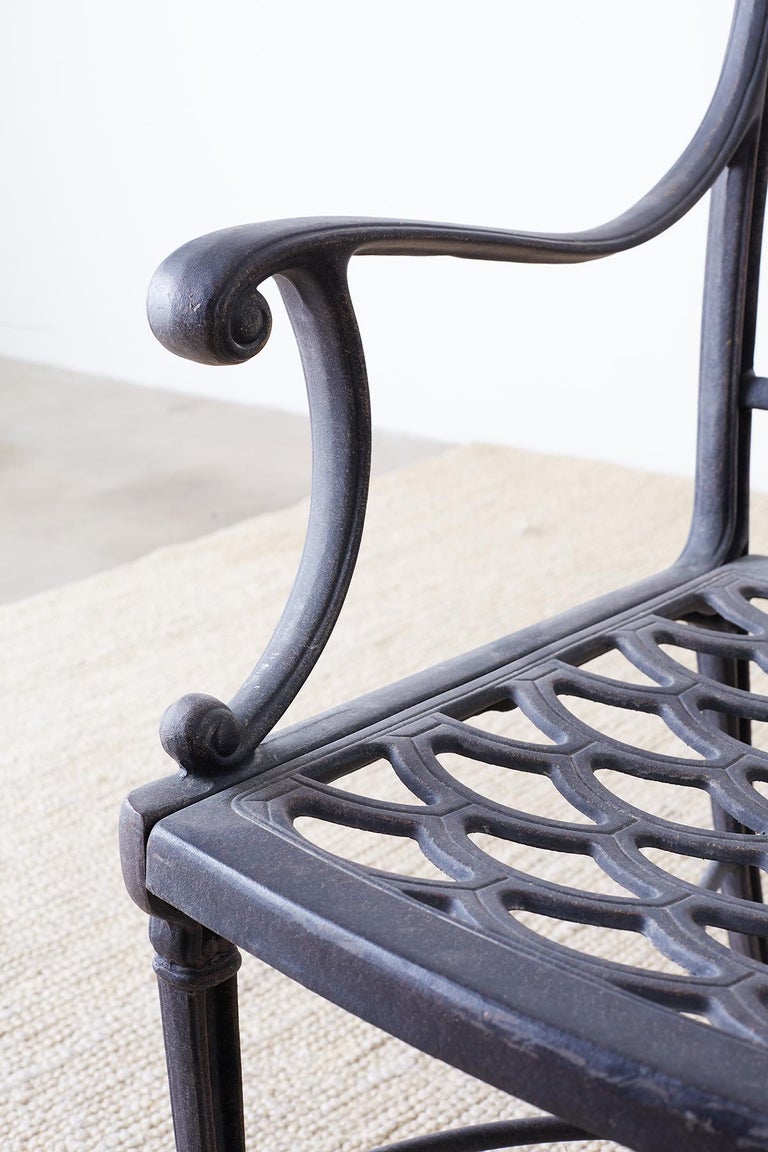 Set of Six Neoclassical Style Cast Iron Garden Chairs at 1stDibs