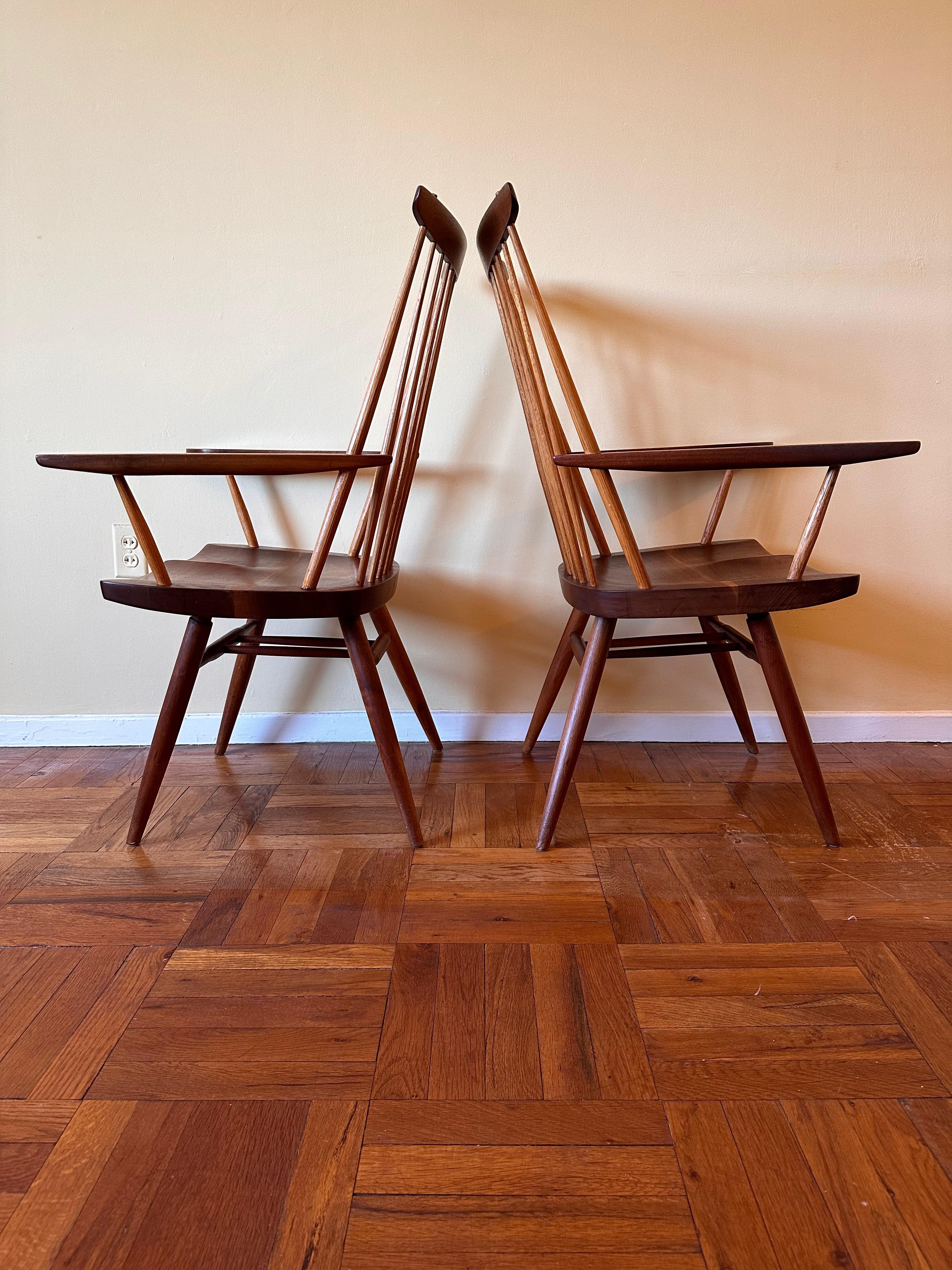 North American Set of Six New Chairs in Walnut by George Nakashima 1978