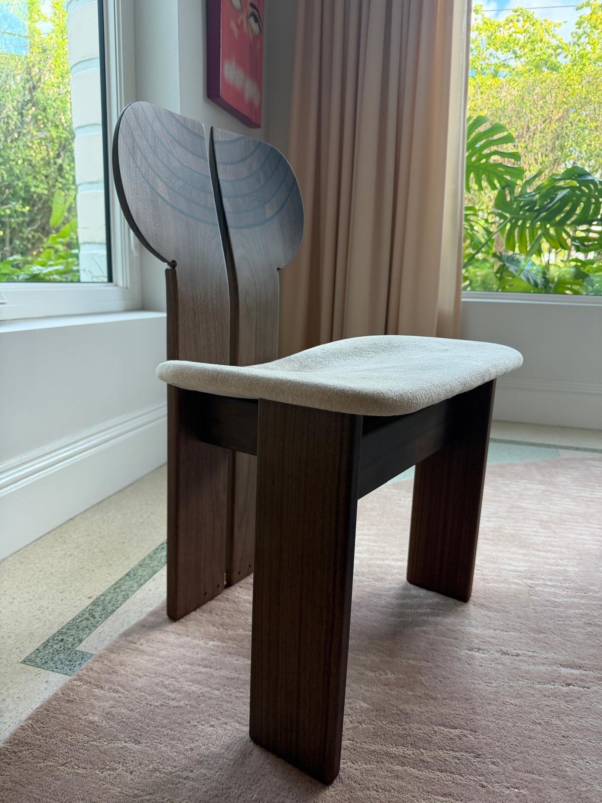 Sechs neue Tacchini Africa Stühle von Afra & Tobia Scarpa auf Lager im Angebot 5