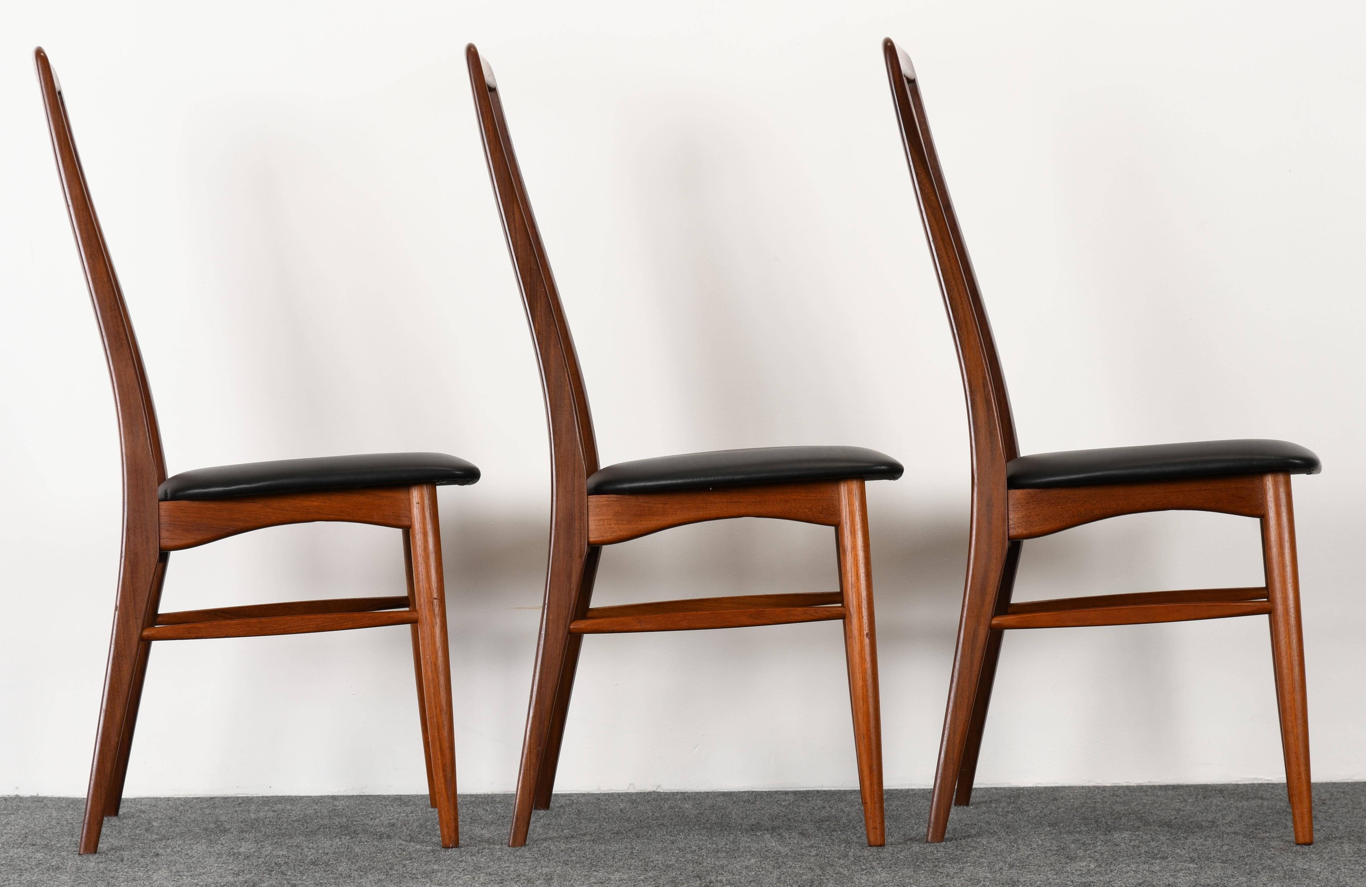 Danish Set of Six Niels Koefoed 'Eva' Dining Chairs for Koefoed Hornslet, 1960s