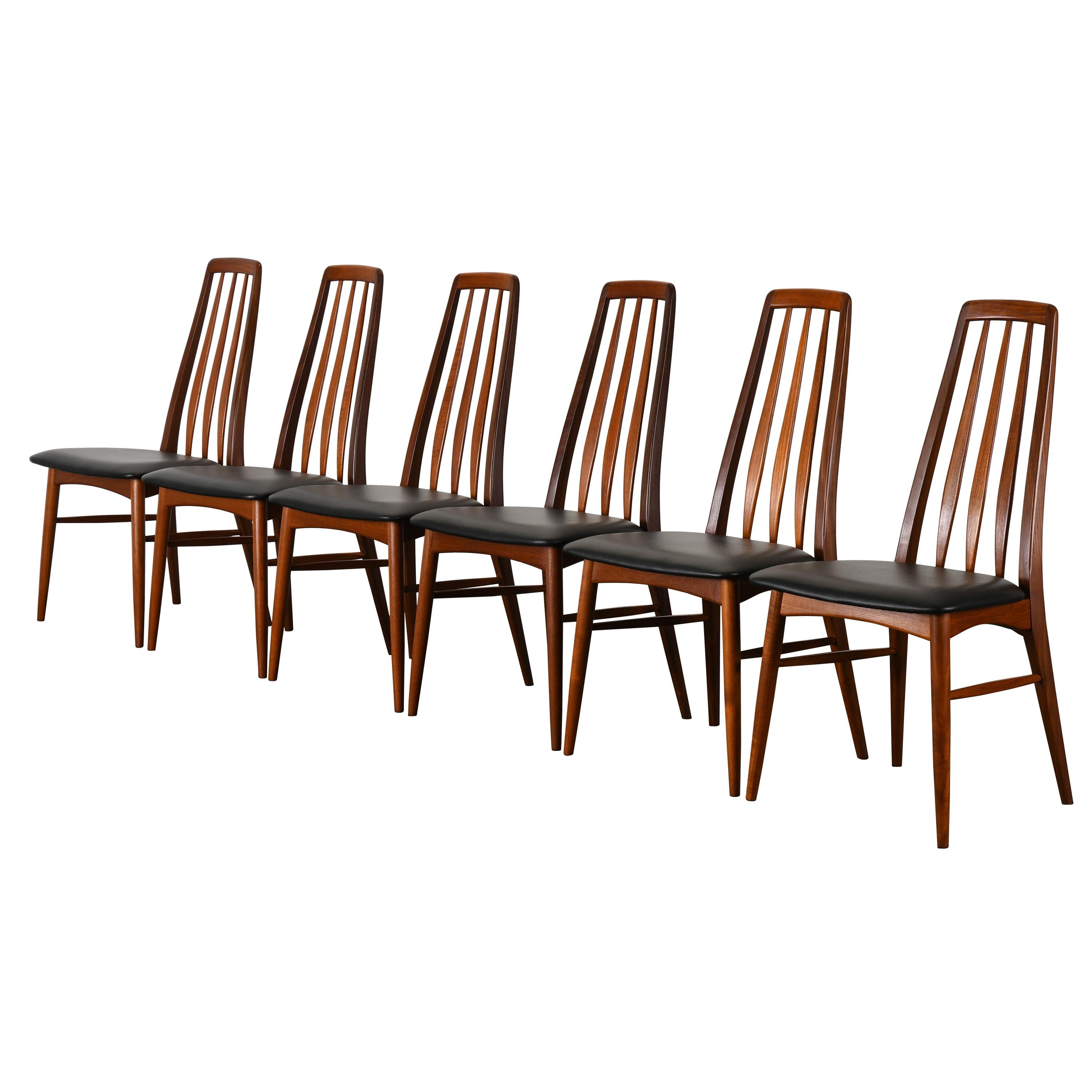 Set of Six Niels Koefoed 'Eva' Dining Chairs for Koefoed Hornslet, 1960s