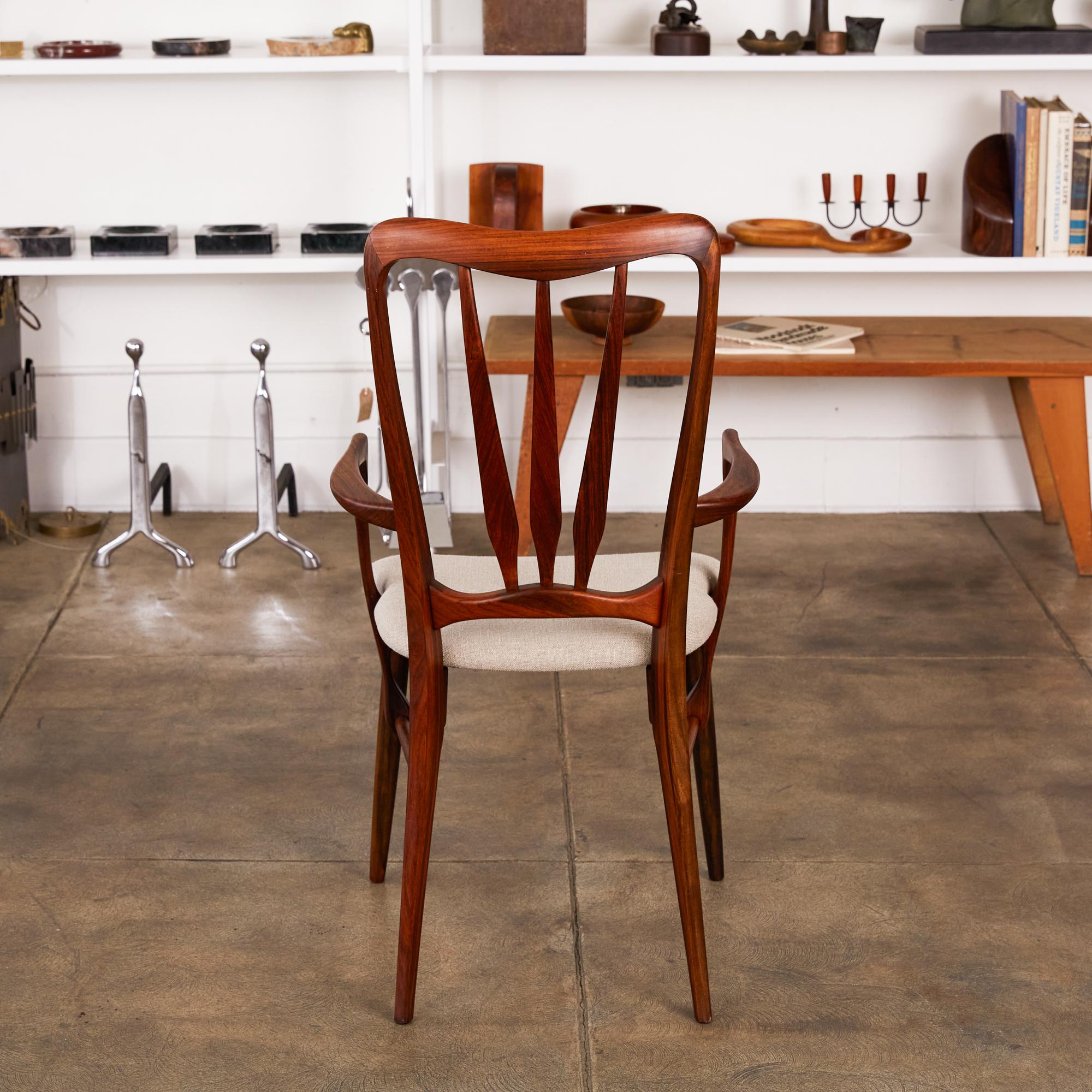 Set of Six Niels Koefoed for Koefoeds Mobelfabrik Dining Chairs In Excellent Condition In Los Angeles, CA