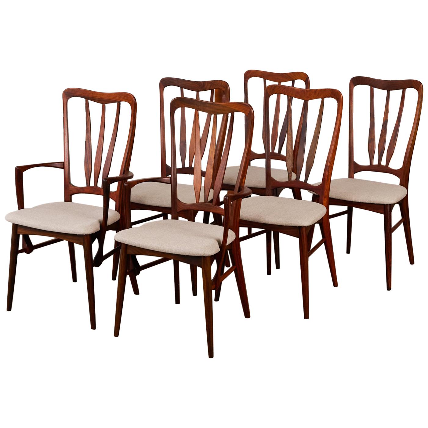 Set of Six Niels Koefoed for Koefoeds Mobelfabrik Dining Chairs