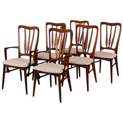 Set of Six Niels Koefoed for Koefoeds Mobelfabrik Dining Chairs