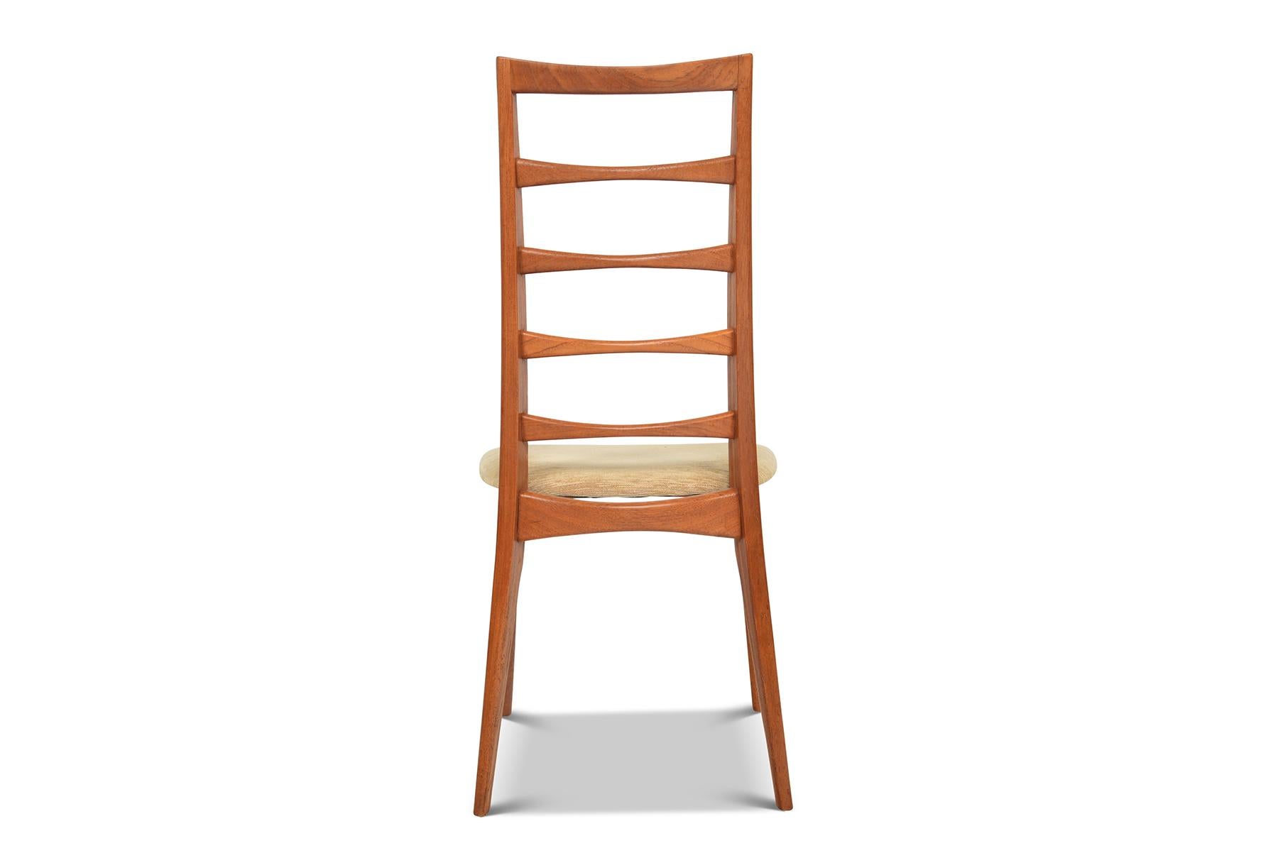 Set of Six Niels Koefoed Ladder Back Dining Chairs in Teak 4