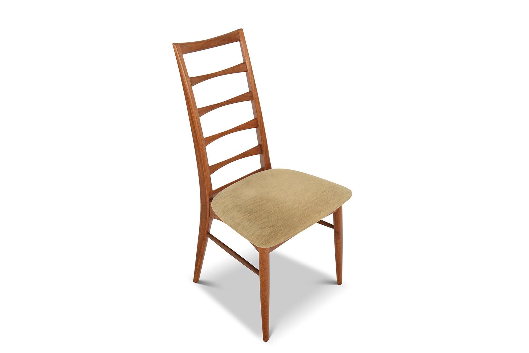 Set of Six Niels Koefoed Ladder Back Dining Chairs in Teak In Good Condition In Berkeley, CA