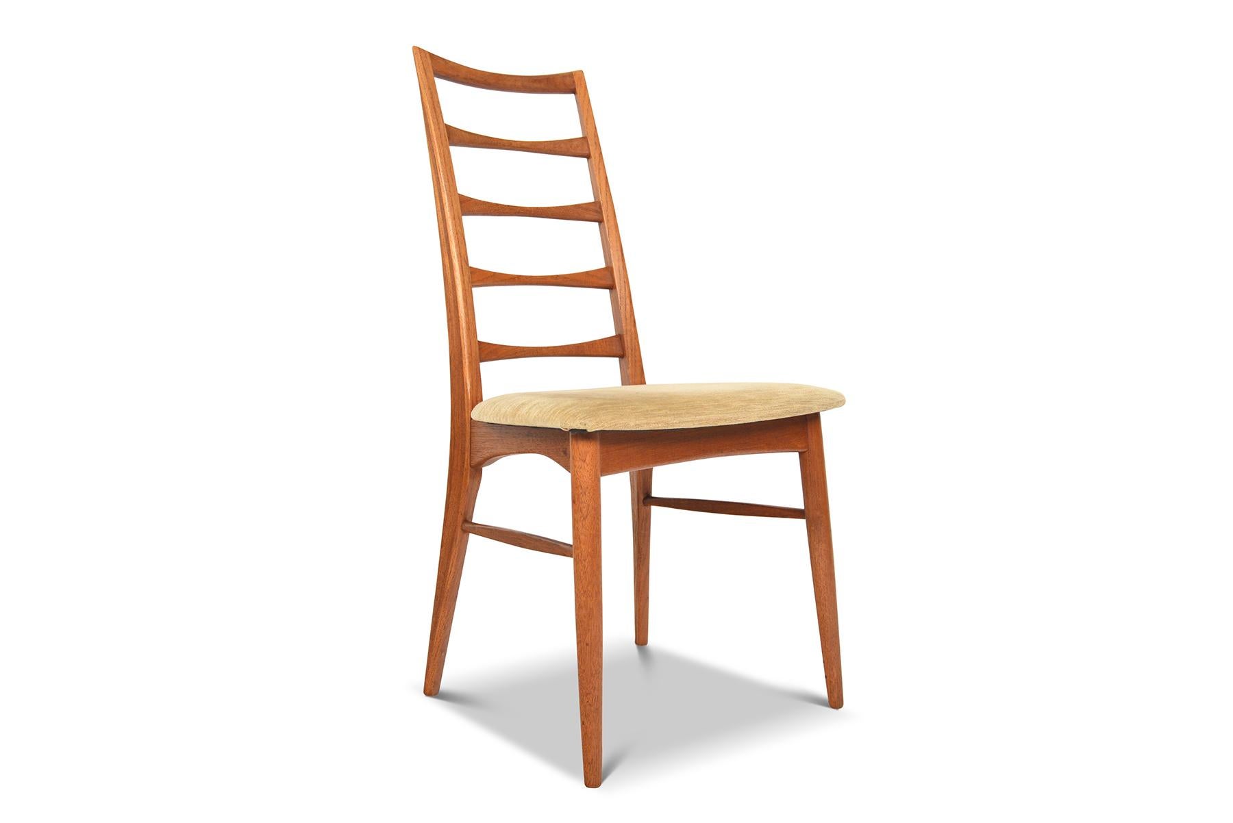 20th Century Set of Six Niels Koefoed Ladder Back Dining Chairs in Teak