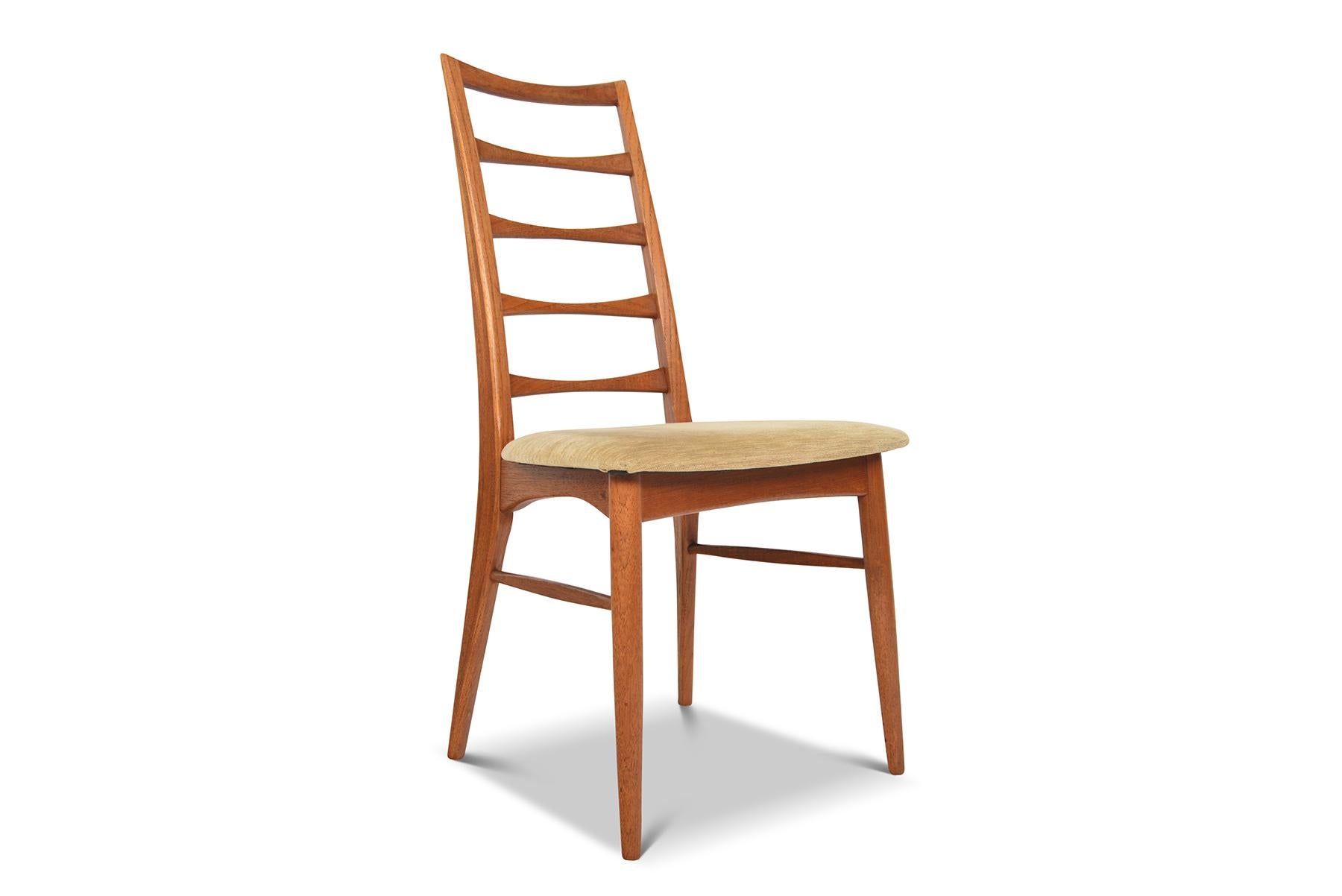 Set of Six Niels Koefoed Ladder Back Dining Chairs in Teak 1