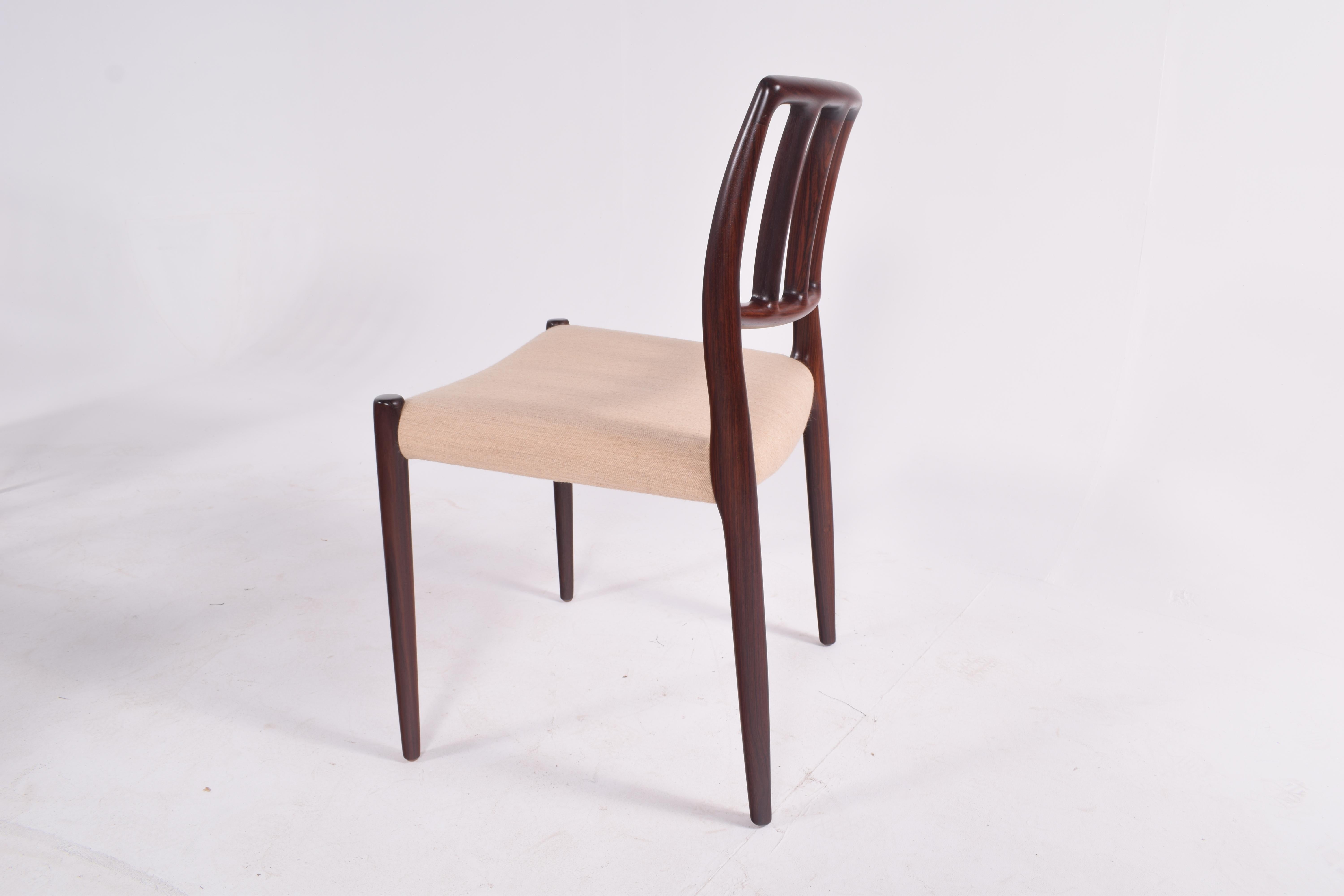 Set of Six Niels Møller “Model 83” Rosewood Dining Chairs for J.L. Møller 4