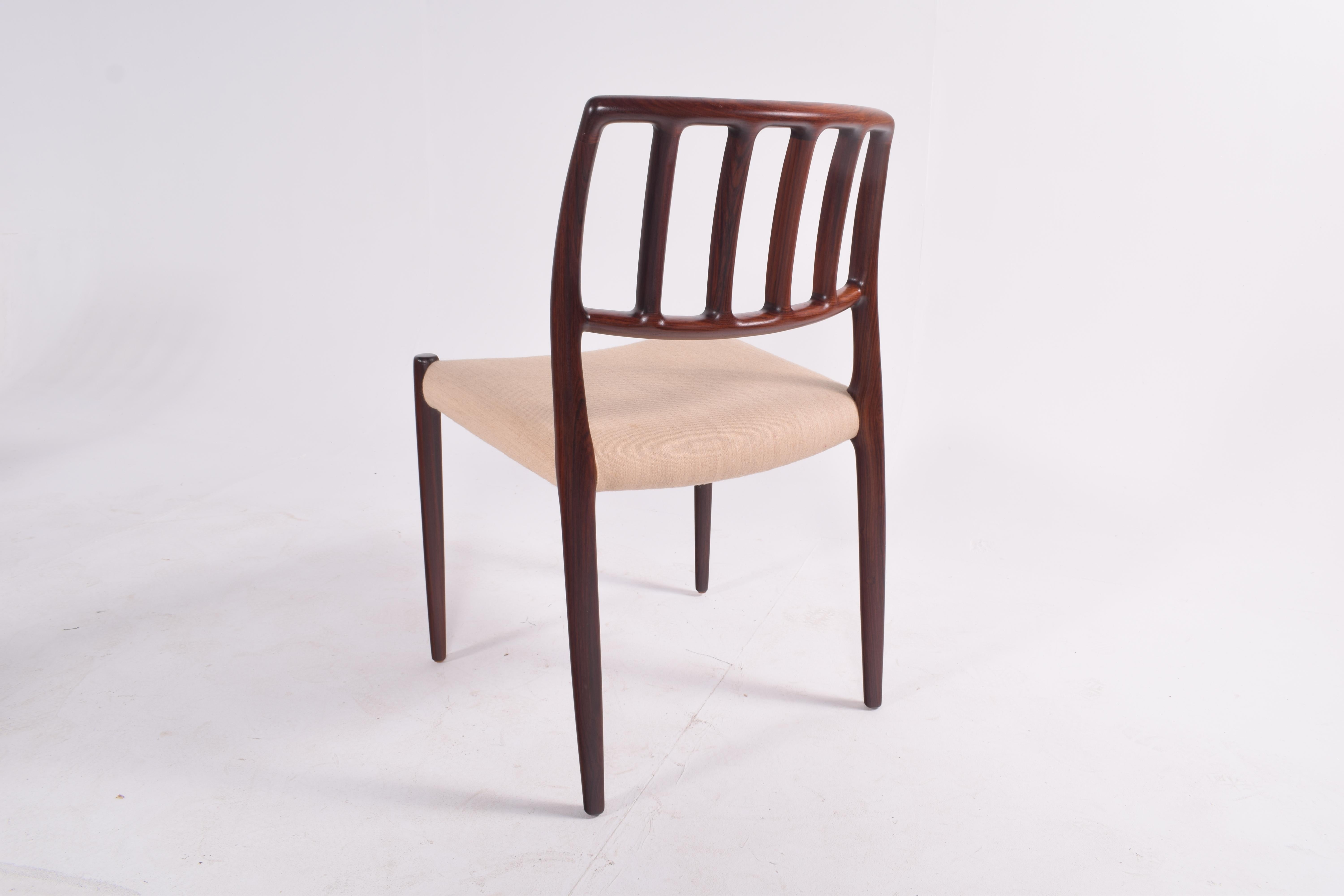 Set of Six Niels Møller “Model 83” Rosewood Dining Chairs for J.L. Møller 5