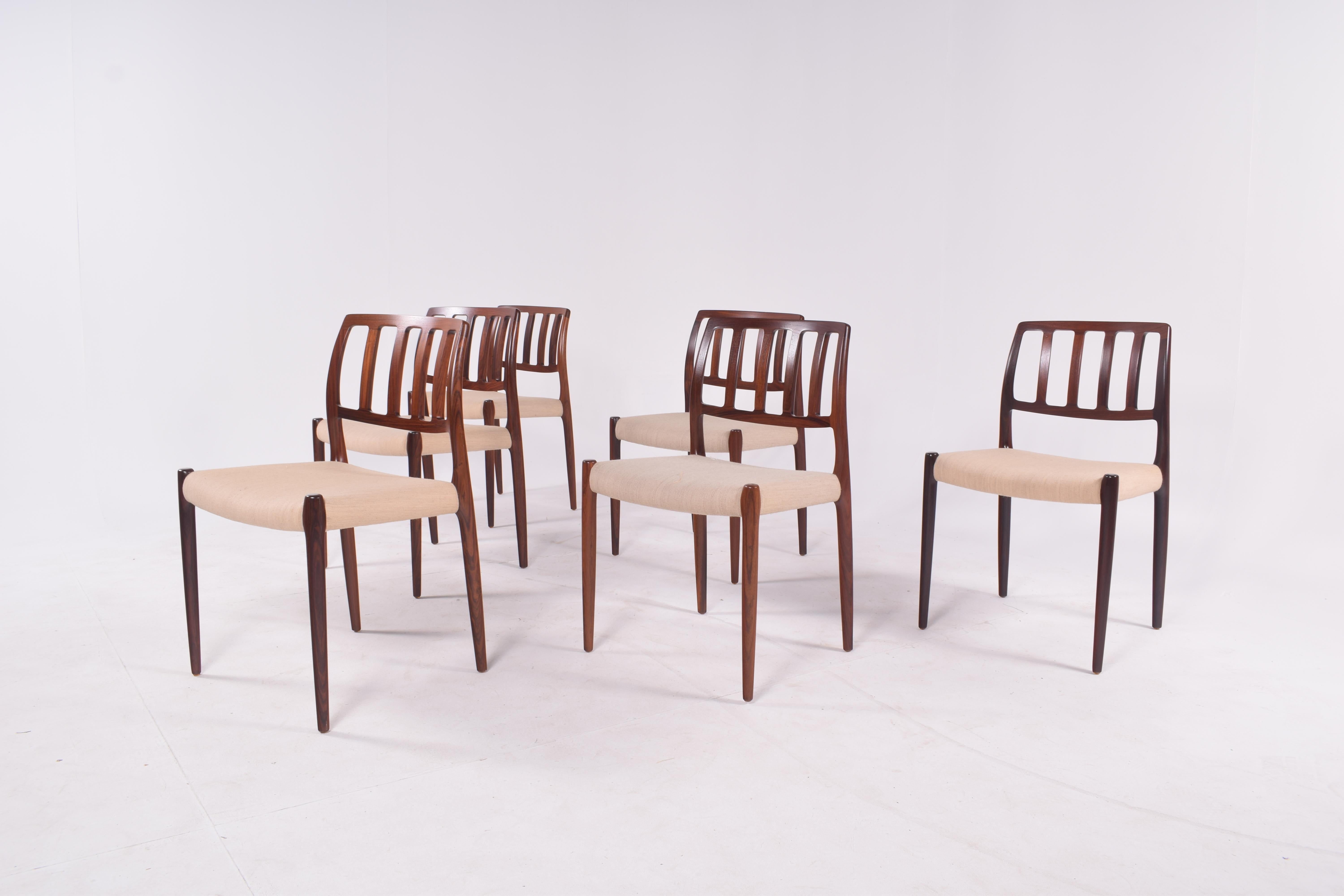 moller rosewood dining chairs