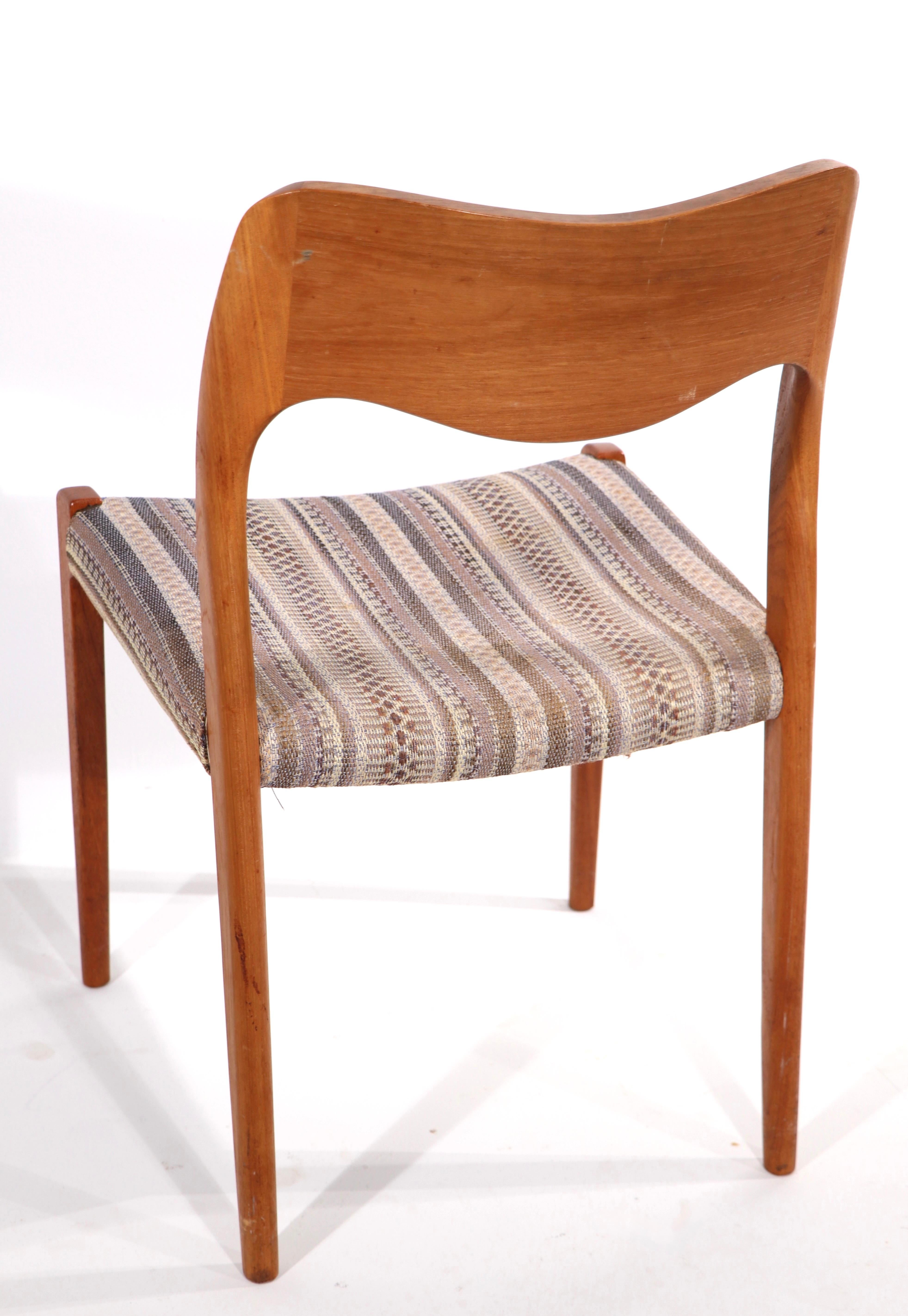 20th Century Set of Six Niels Moller Design Dinging Chairs Model 71 by J.L. Mollers Denmark