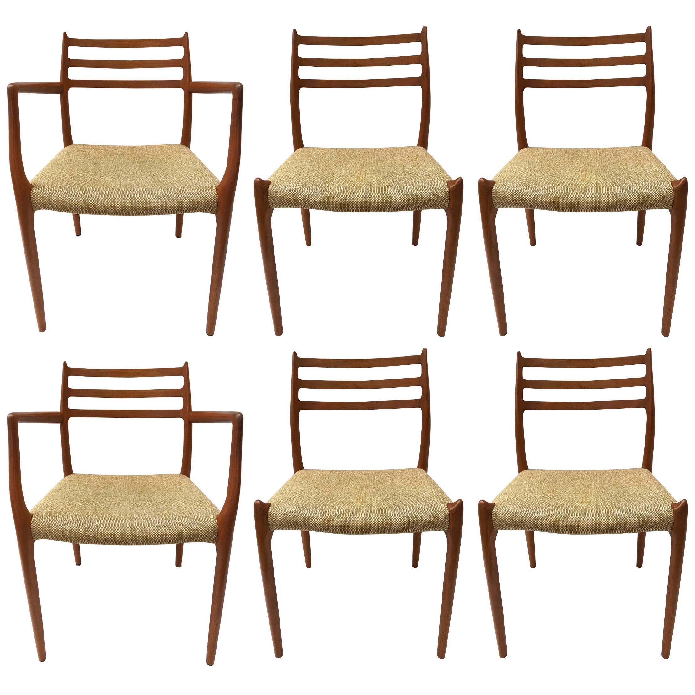Set of Six Niels Moller Dining Chairs at 1stDibs